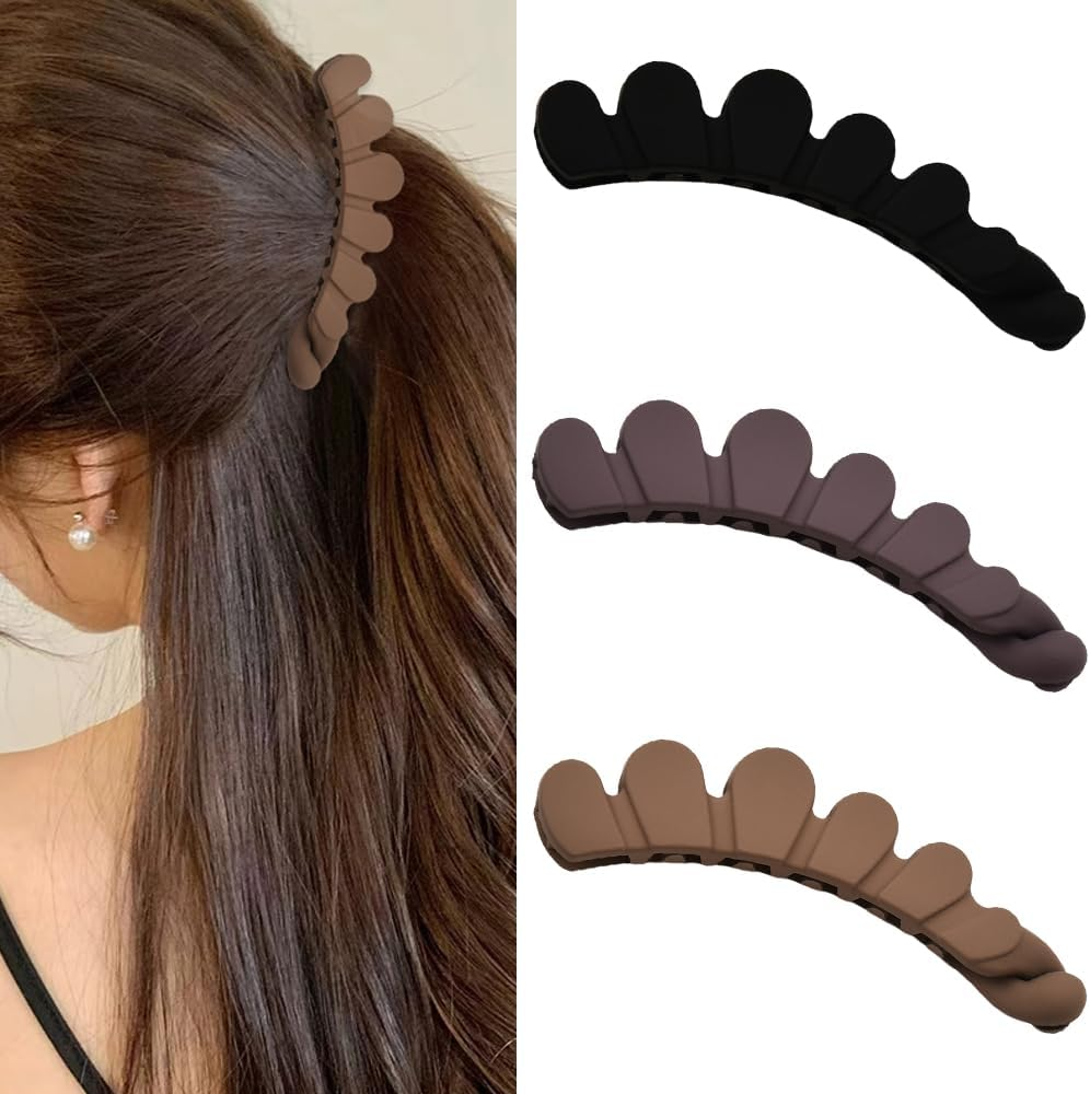 Banana Clips Hair for Thick Thin Hair Ponytail Holder Claw Clip Large Banana Hair Pin Hair Banana Clip French Barrette Hair Clips for Women Banana Hair Combs Clip for Women Hair Accessories 3 Pcs