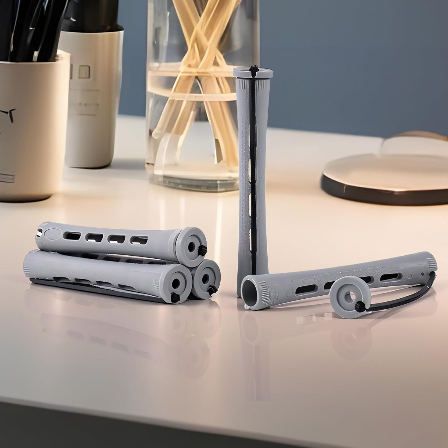 Huvqianu Hair Perm Rollers - 60-Pieces Perming Rods Small - Curling Supplies Hairstyle Manual Styling Supplies for Hairdressing Beauty Salon Barbershop School Travel image number 5