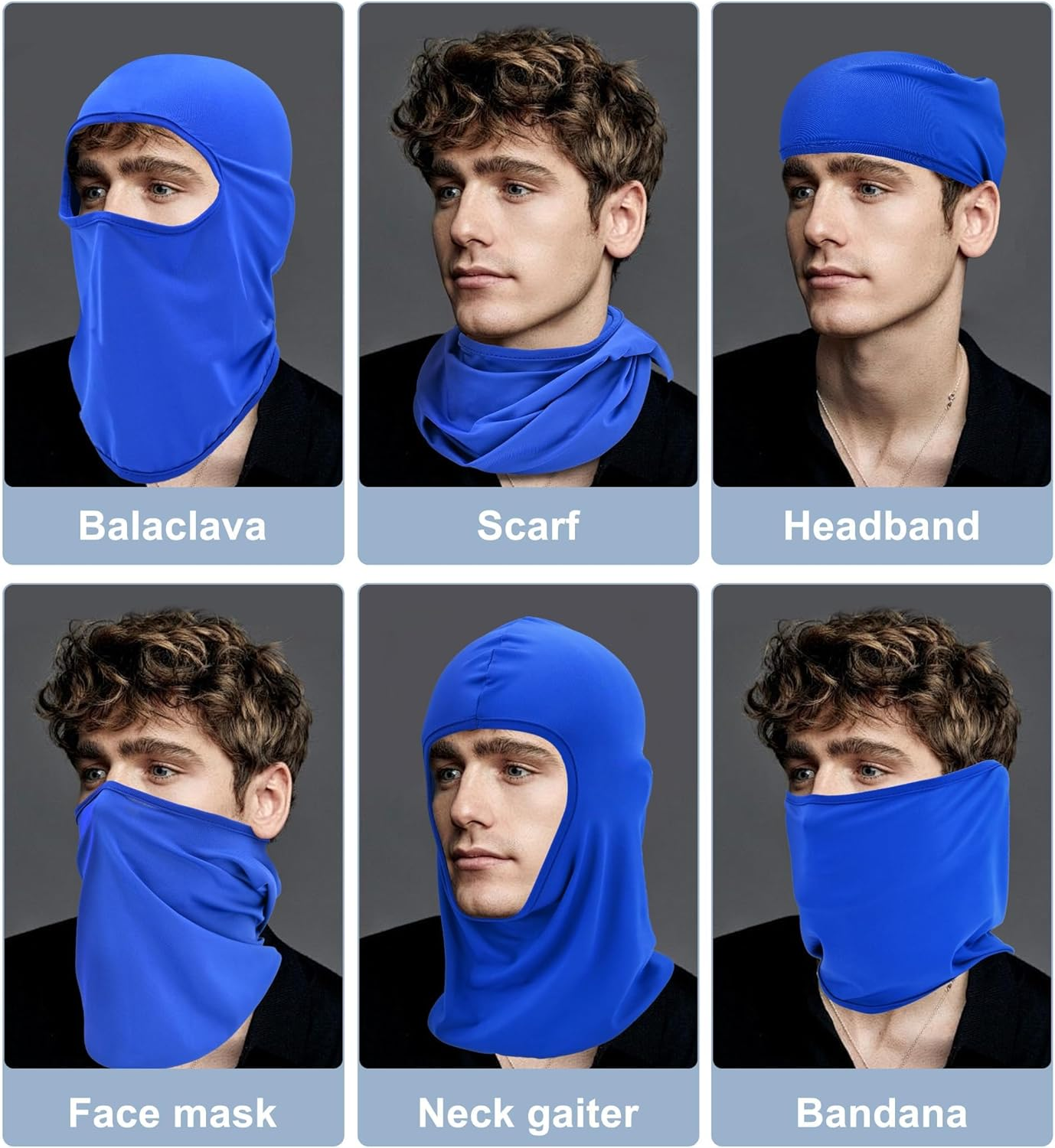 YBVABE Balaclava Face Mask - Neck Gaiter Adjustable, Windproof, UV Protection Hood; Summer Cooling, Lightweight, Breathable Ice Silk Motorcycle Scarf for Men and Women image number 3