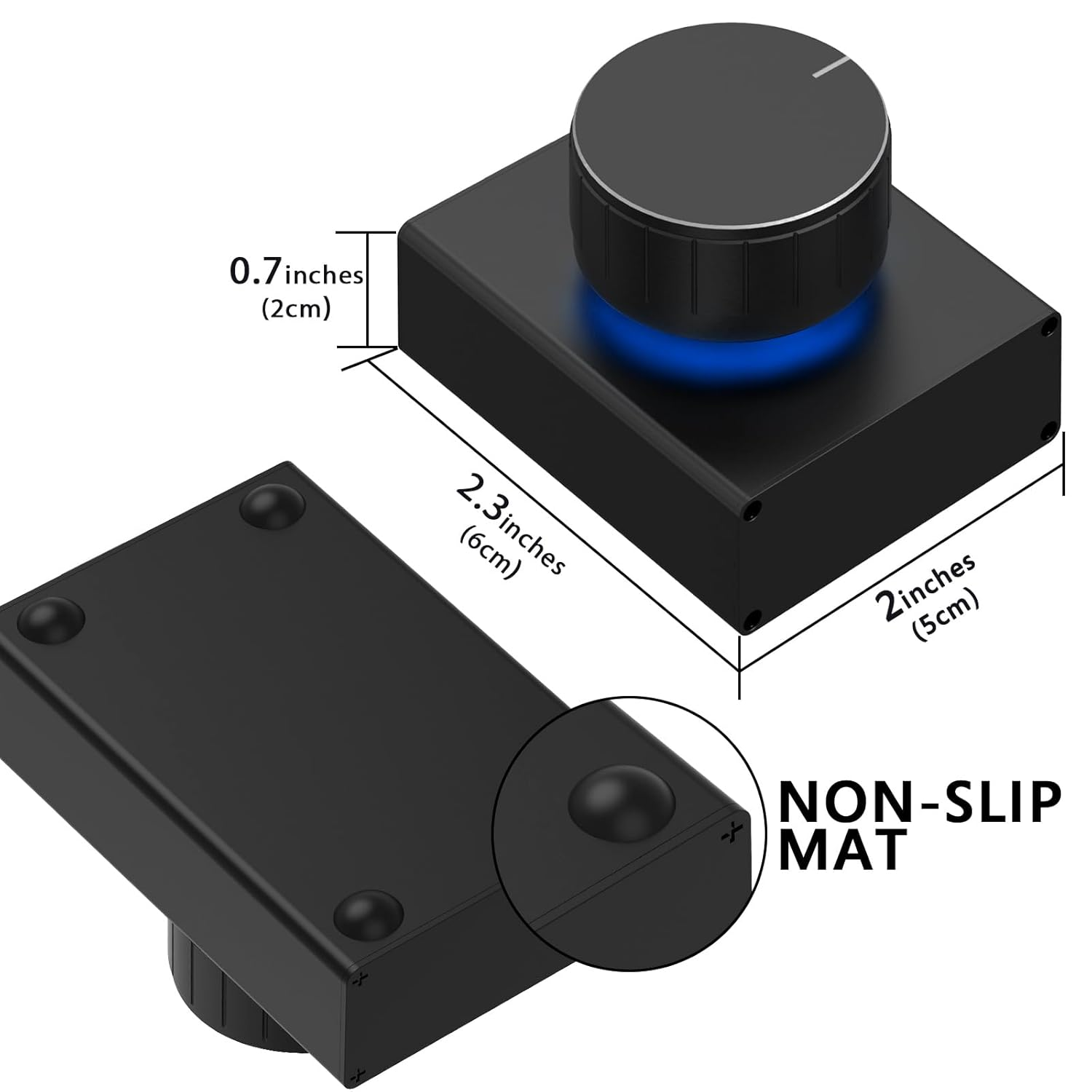 Geekria Volume Control Knob with Rotate Volume Adjustment & One Key Mute Function, Pc/Phone Remote Audio Control Adapter, Support Win 7, 8, 10, MAC, Android, USB or USB-C (Black) image number 6