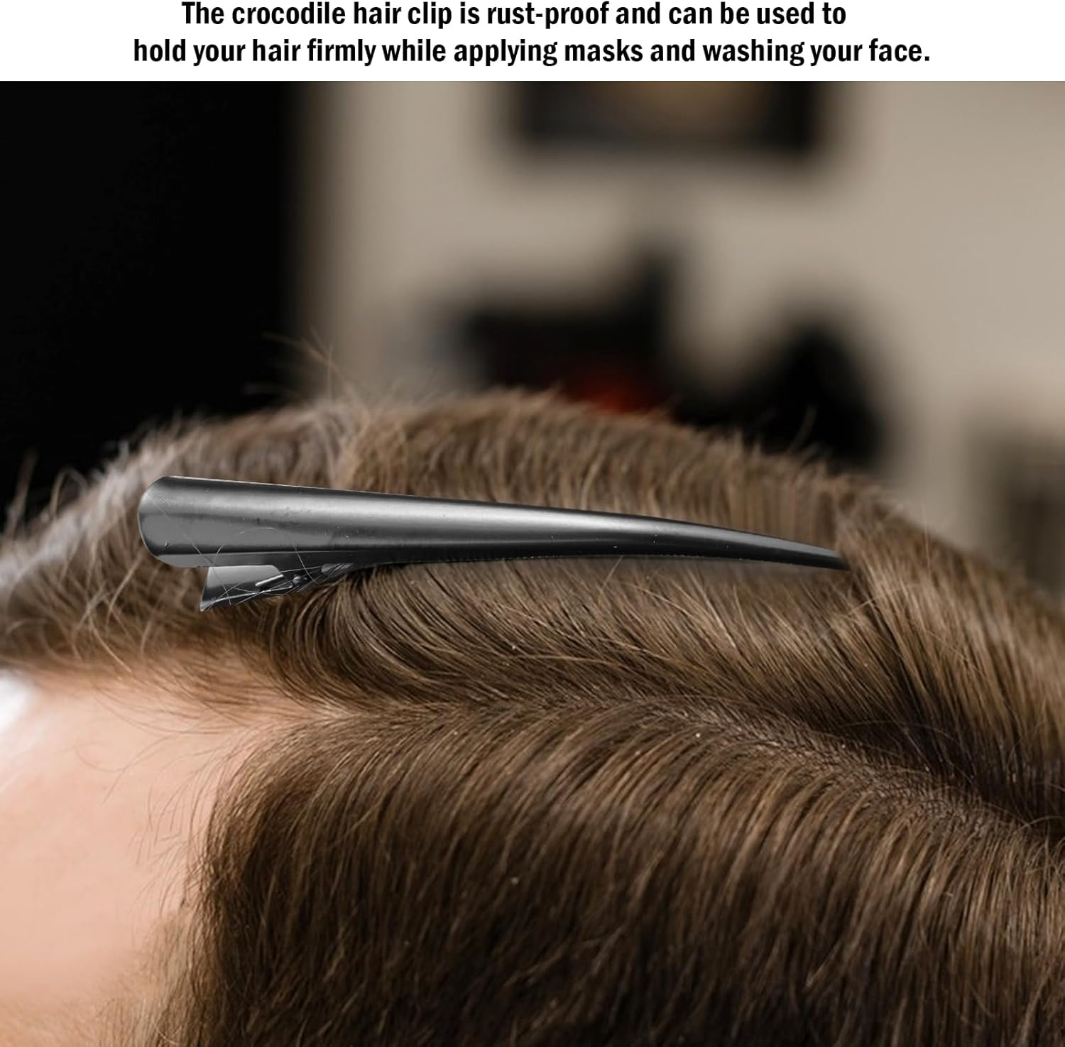 LNQ LUNIQI Pack of 6 Metal Duckbill Hair Clips, Large Hair Clips, Hairdresser Hair Clips, Black Hair Clips, Duck Beak, Women'S Thick Hair Accessories for Everyday and Hairdressing Salon image number 3