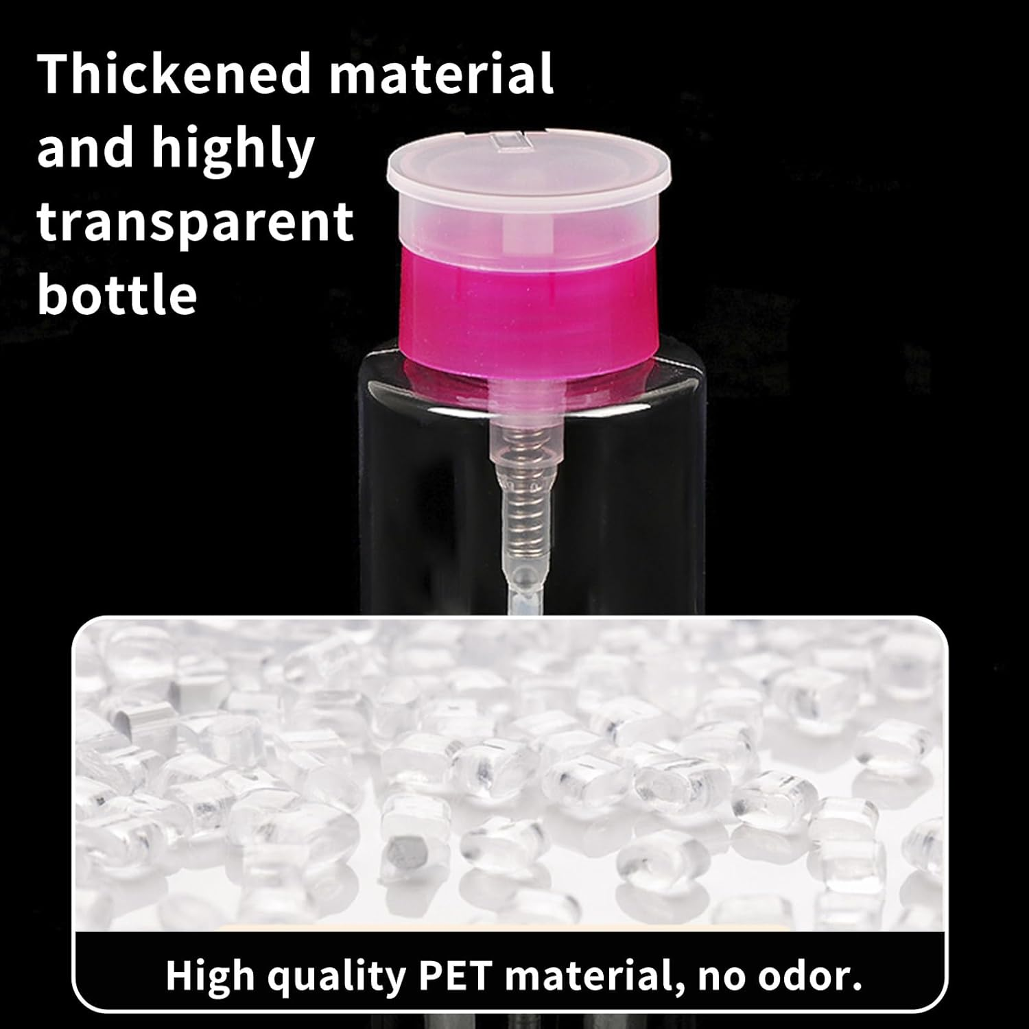 4 Pack Push down Pump Dispenser Empty Pump Bottle 180Ml Refillable Liquid Containers for Toner Makeup Remover Nail Polish Remover Travel Cosmetic Dispenser with Flip Top Lid Magenta image number 3