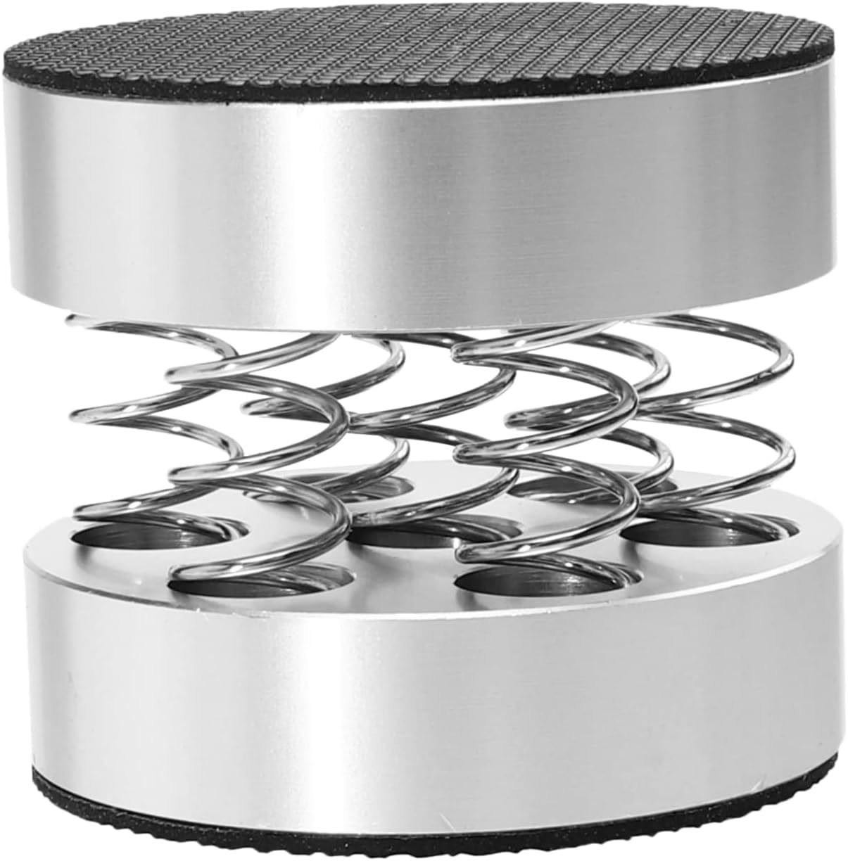 FELTECHELECTR Amplifier Feet Pads Spring Shock Absorber for Hifi Audio Equipment, Black Aluminum Alloy Non-Slip Feet Cushions 40X44Mm, Furniture Vibration Dampening for Home Electronics