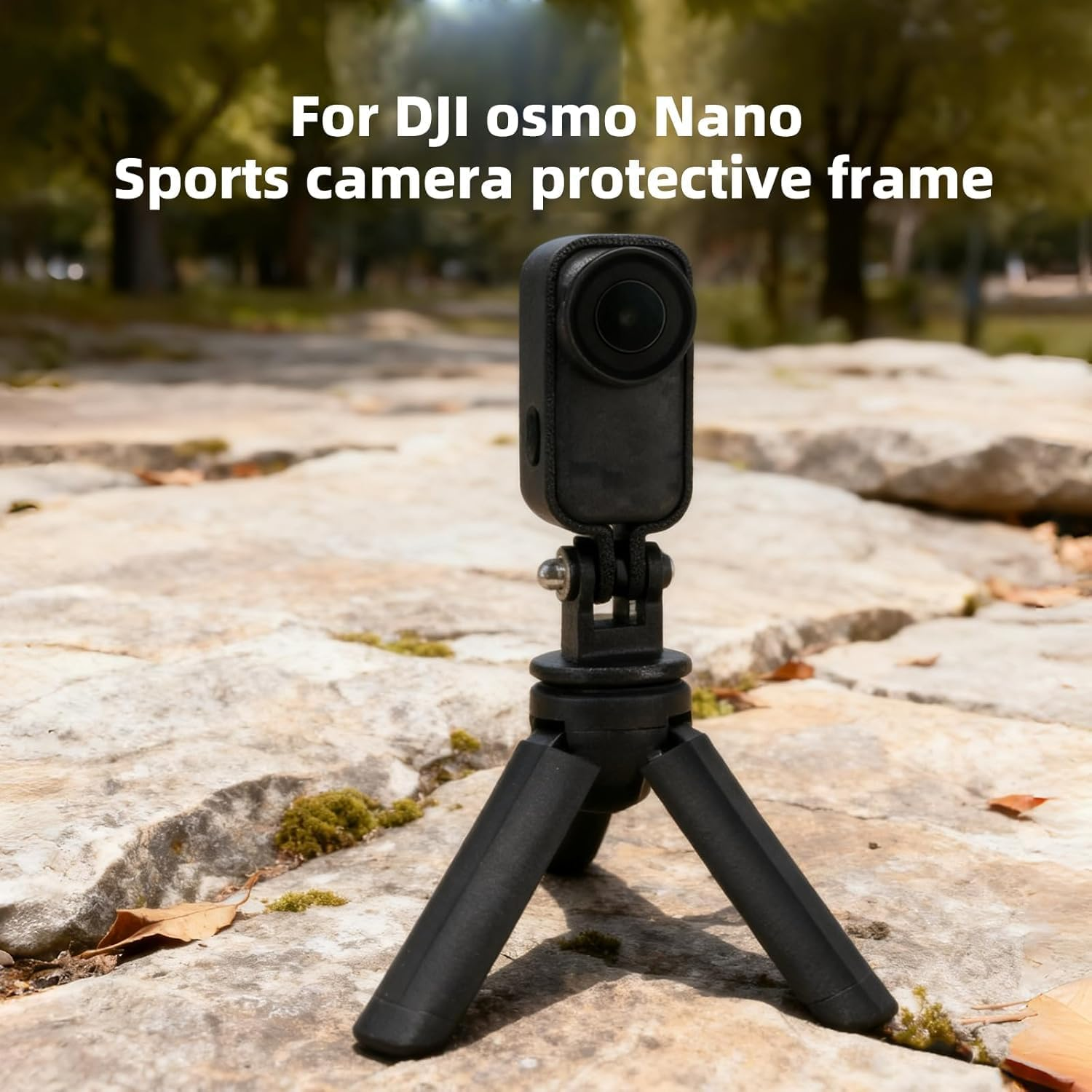 Protective Frame Accessories Kit Compatible with DJI Osmo Nano - Frame Case, Silicone Protective Case, Tempered Glass Screen Film, Mini Tripod