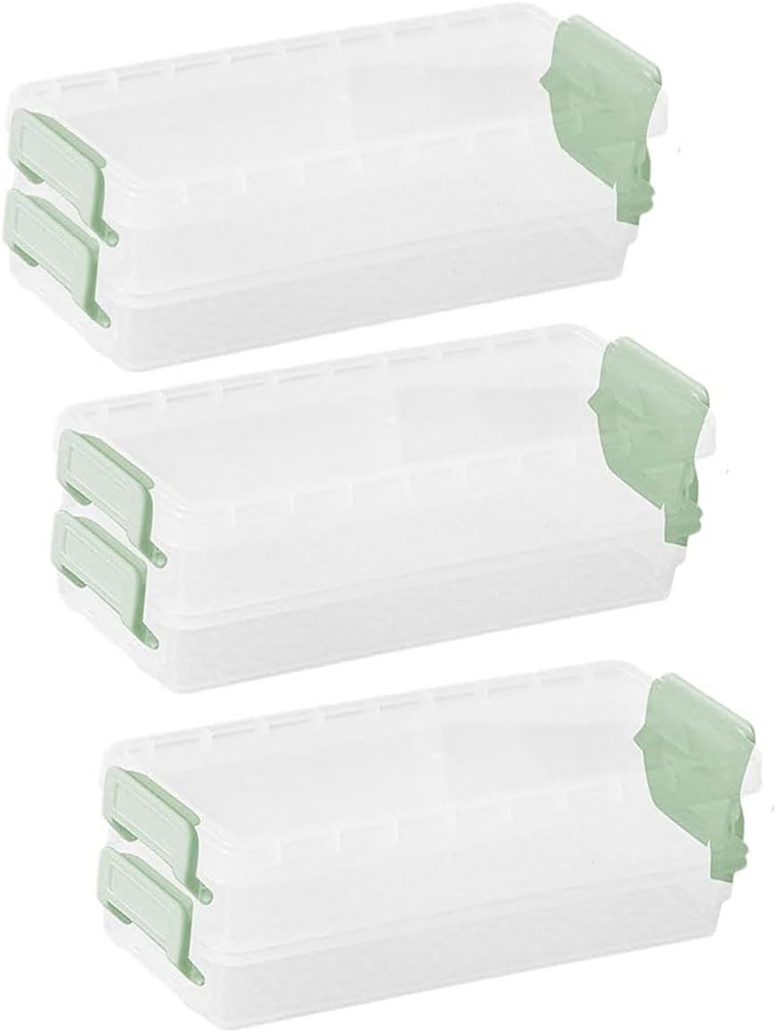 AIMALL 3PCS 2 Layer Versatile Clear Plastic Desktop Organizer Box for Cosmetics, Brushes, and Stationery, Multifunctional with Adjustable Compartments, Ideal for Home and Office Use