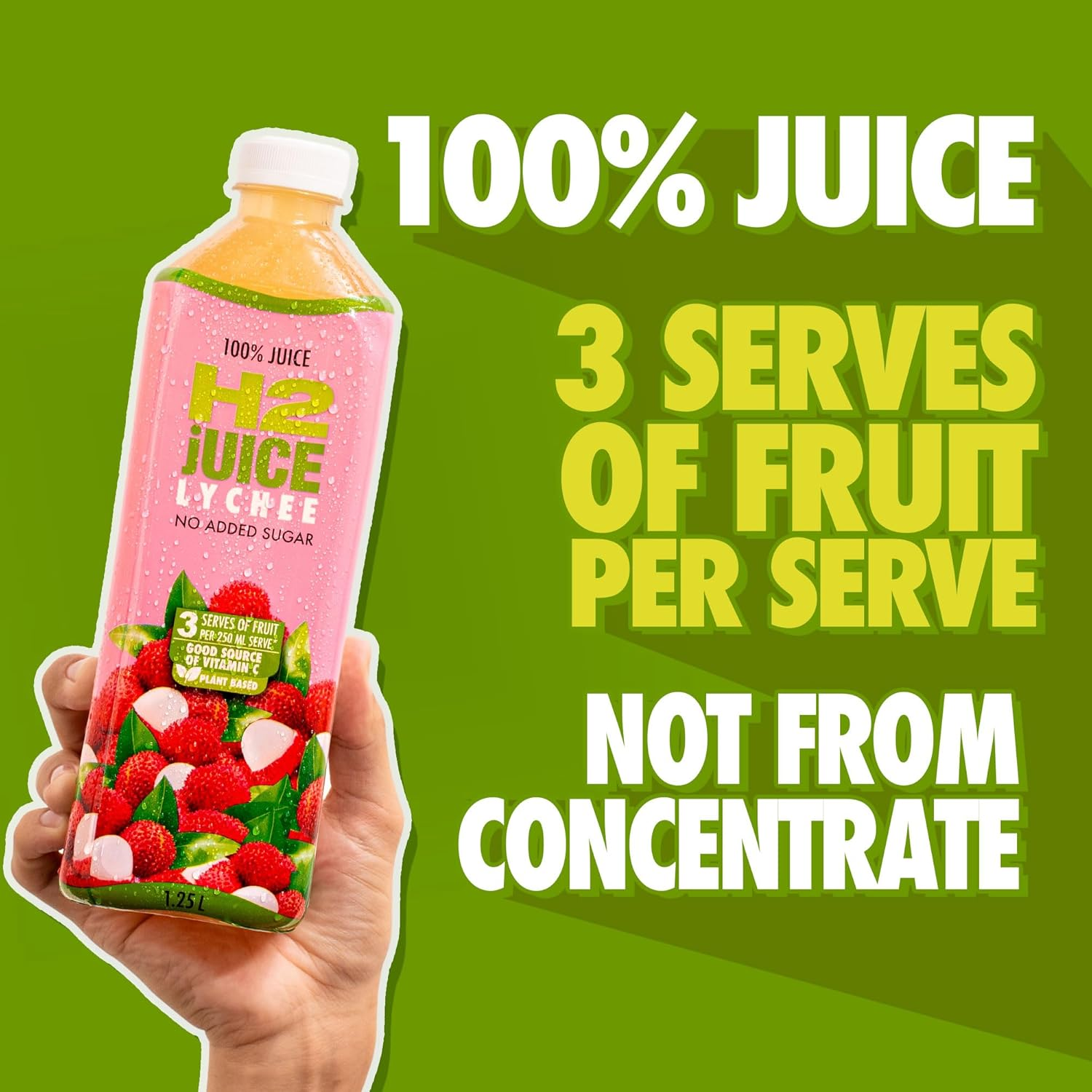 H2Juice Lychee, 1.25L X 6 image number 2