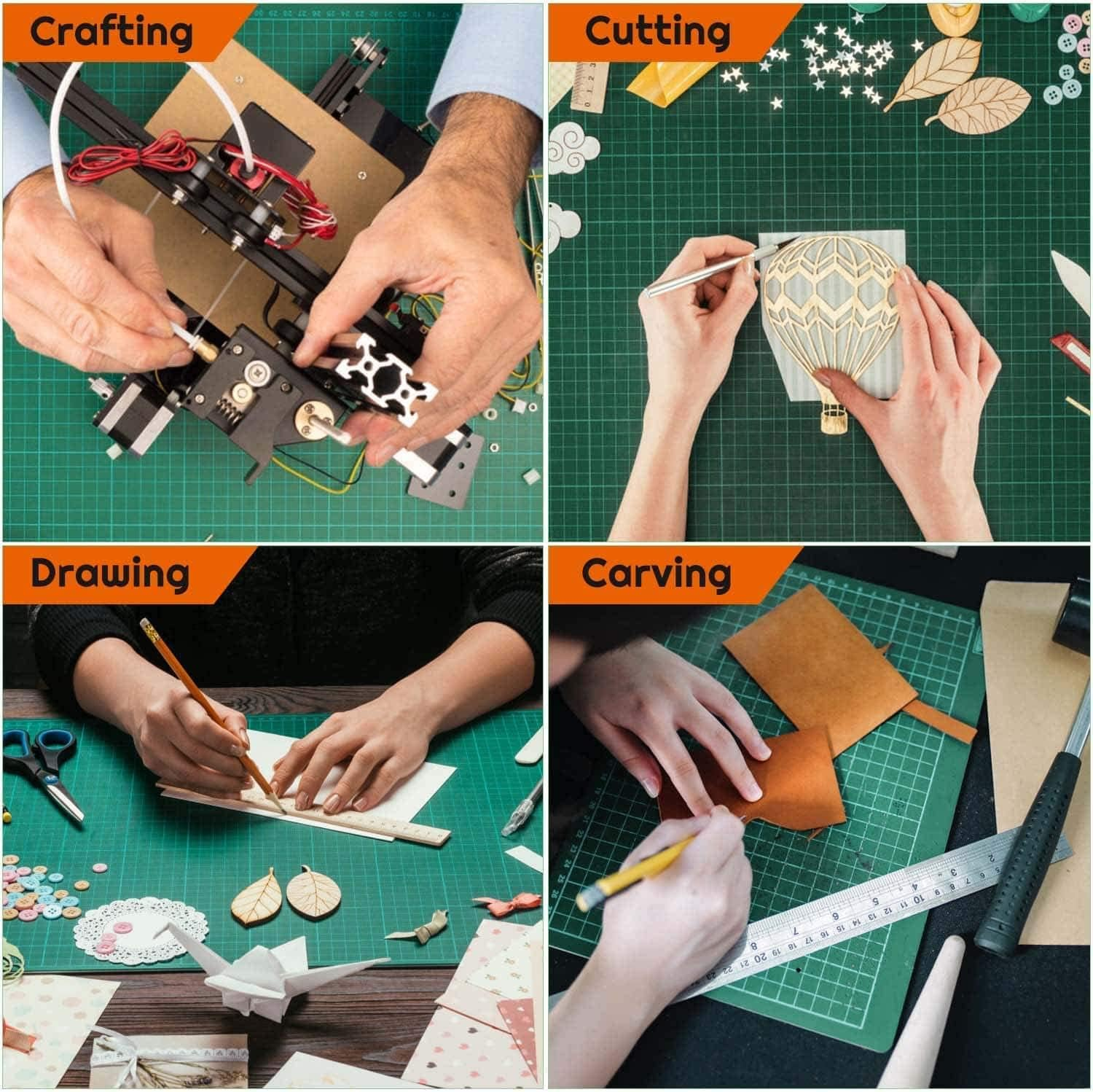 Craft & Hobby Cutting Mat - Size A4 - Double Sided 21 X 29.7Cm - for Cutting, Sewing, Crafts and Cropping Photos image number 4