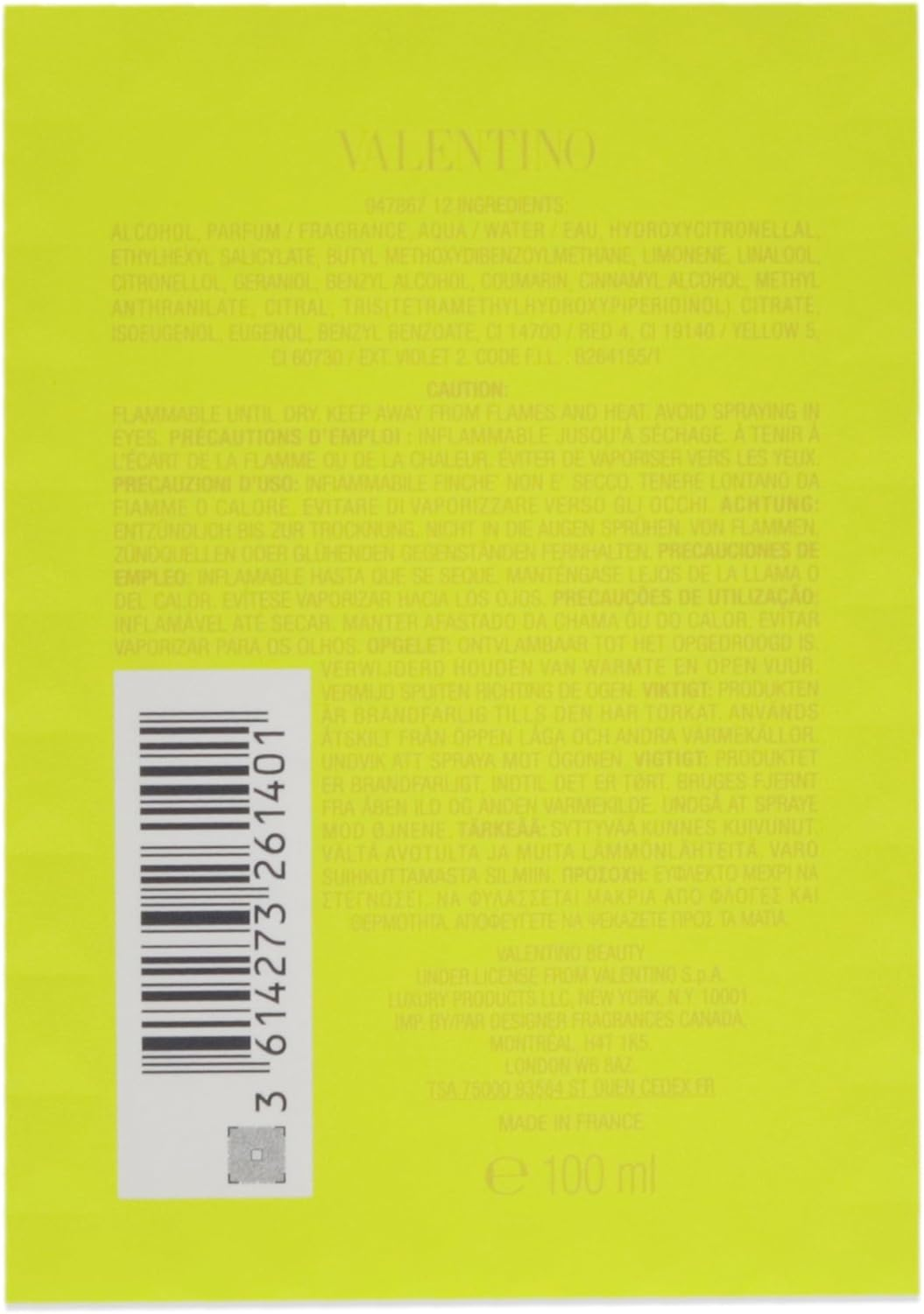 Valentino Donna Born in Roma Yellow Dream Eau De Parfum for Women 100 Ml