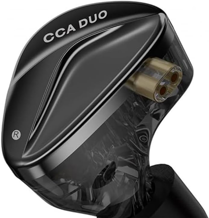 Hifi Kingdom CCA Duo 2DD (7Mm+7Mm Dynamic Driver Combination Hifi Ear Monitor (Black No Mic) image number 2