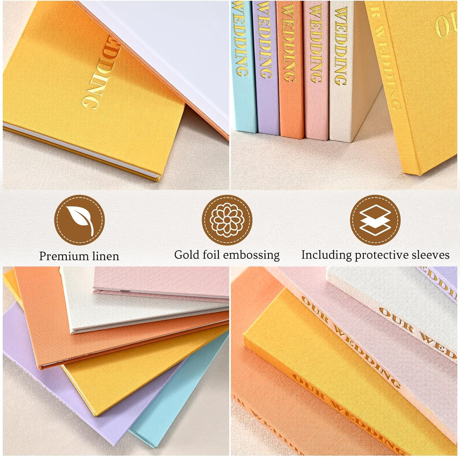 Eternal Love : Our Wedding Video Greeting Card Book - Luxury Linen Bound Album with 7&rdquo; Display, 4GB Memory, Rechargeable Battery. Cherish Every Moment - JTRF (OUR Wedding-Beige) image number 3