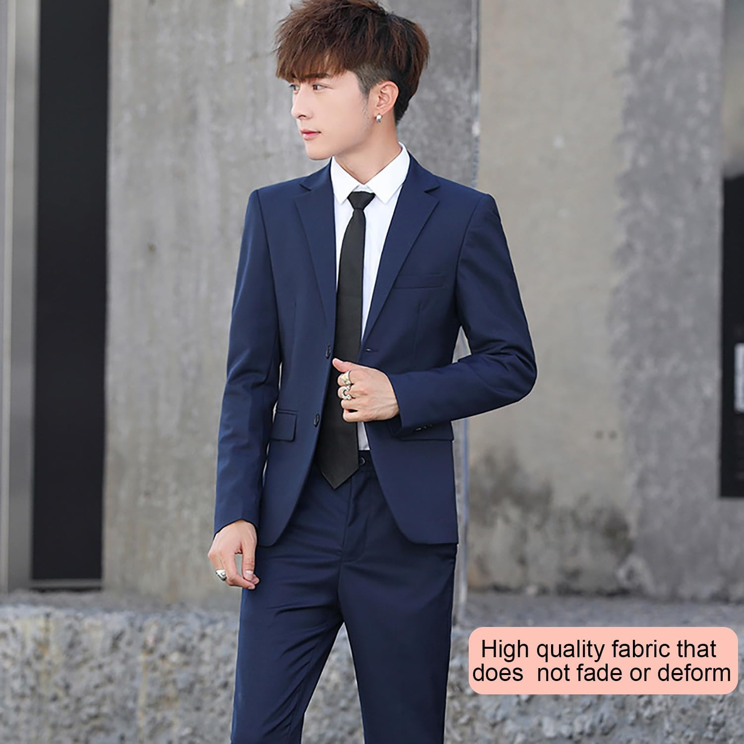 SHUBEIEUMI Men'S Tie Solid Color Neckties for Men, 5Cm Slim Ties for Men Wedding, Classic Formal Business Necktie image number 2