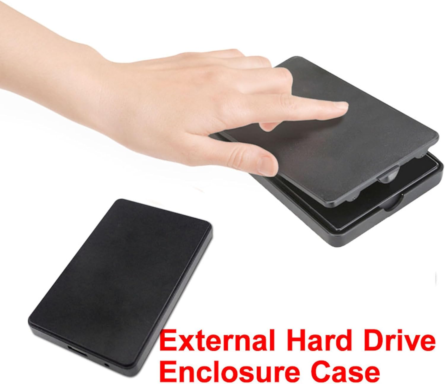 USB 3.0 External Hard Drive Case - 2.5" SATA HDD/SSD Enclosure (Up to 2TB), Tool-Free Design, UASP Support, Auto Sleep Function (Black) - Blue image number 2