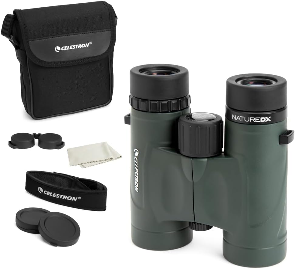 Celestronnature DX 8X32 Binoculars, 8X Magnification, 32Mm Objective, Green (71330) image number 4
