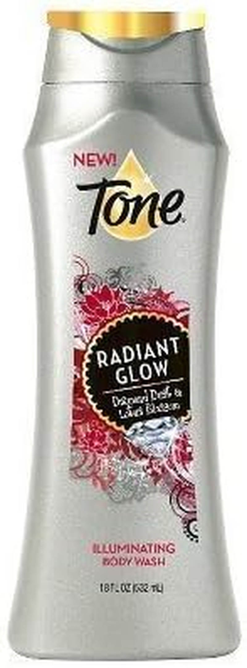 Tone Radiant Glow Body Wash, with Diamond Dust & Lotus Blossom, 16 Fl. Oz.
