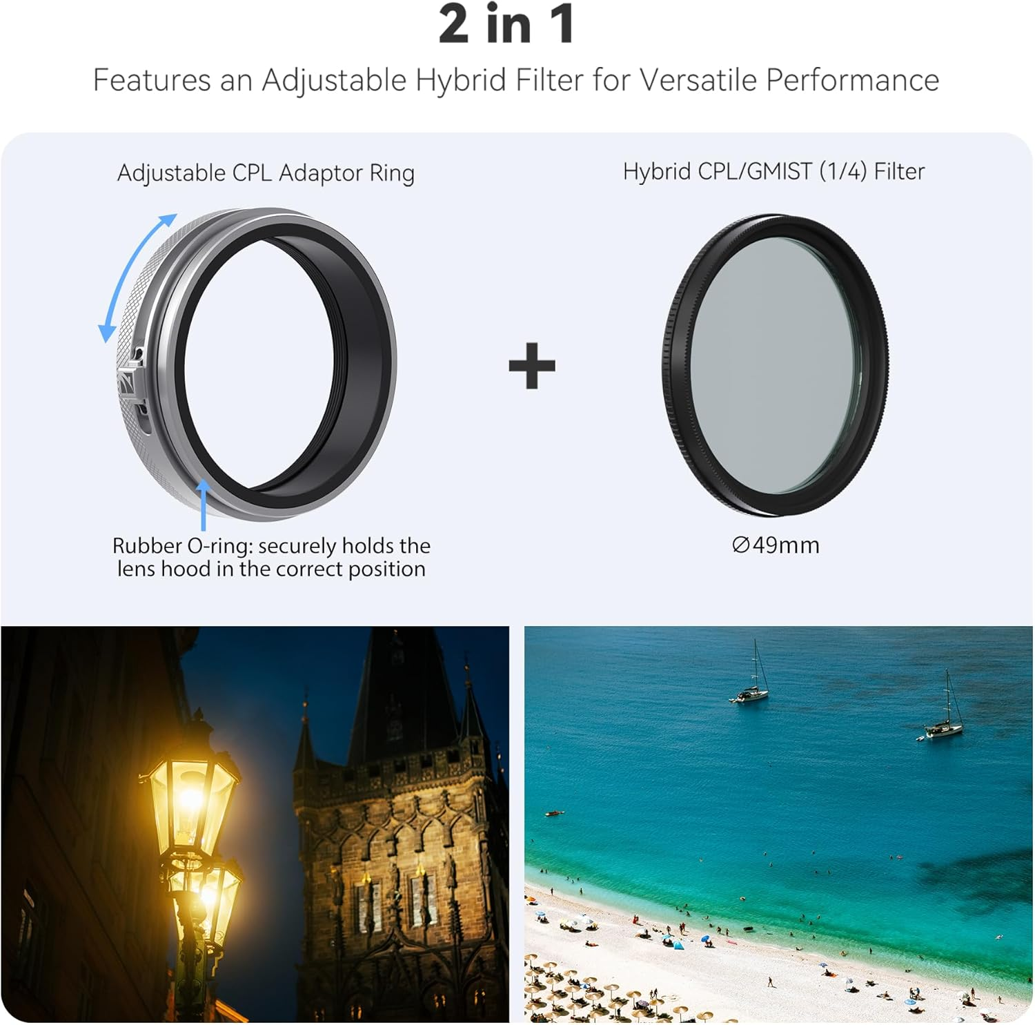 Freewell CPL/GMIST (1/4) Filter Kit with Lens Hood for Fuji X100 Series (X100, X100S, X100F, X100T, X100V, X100VI) (Silver)