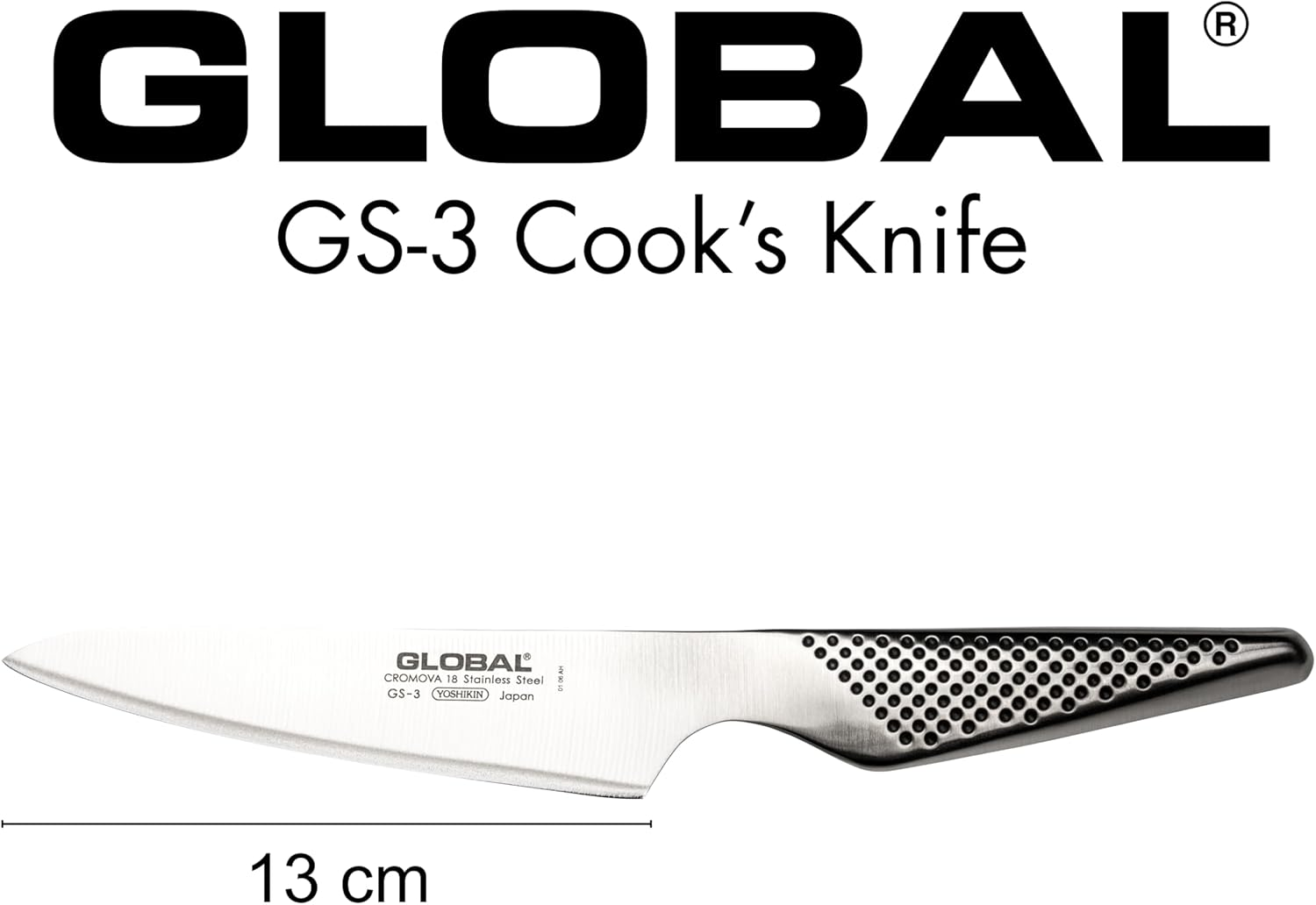 Global GS-3 Classic Cooks Knife, 13 Cm, Made in Japan image number 6