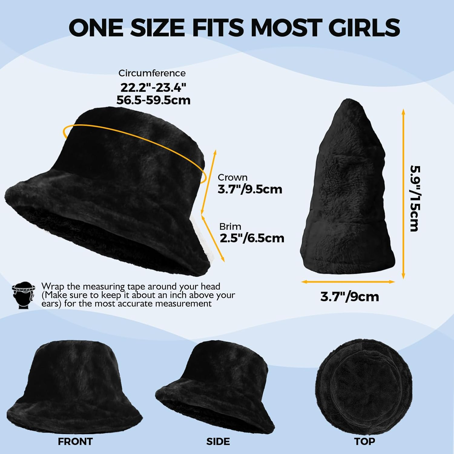 BFONS Cotton Bucket Hat Unisex for Women Men Summer Sun Beach Hat, Denim Packable Fisherman Cap for Casual Sports Trips image number 7