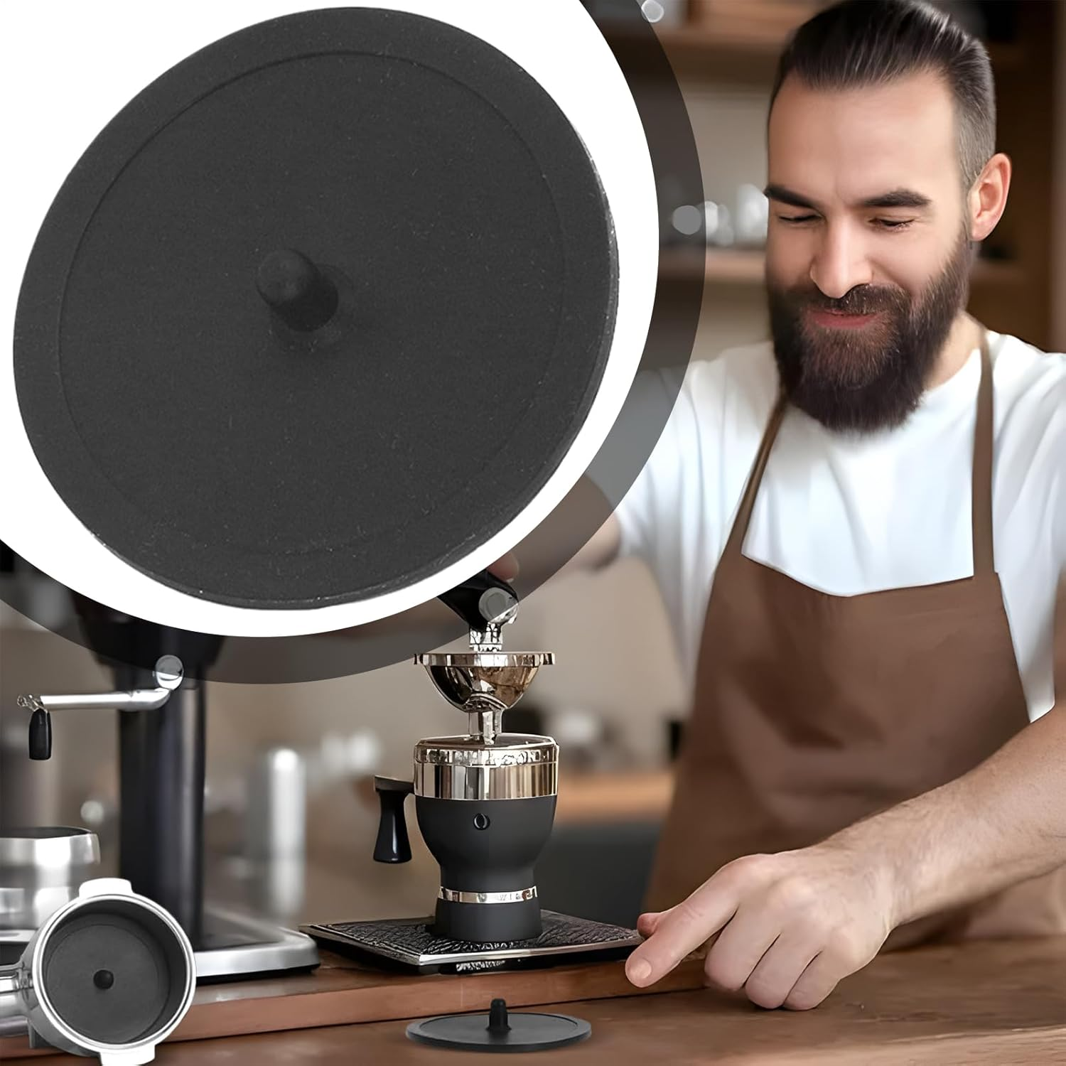 Coffee Machine Backflush Disc- 5X0.2Cm Backflush Cleaning Disc, Backflushh Blind Insert Portafilter | Portafilter Cleaner Tea Machine Blanking Inserts, Insert Espresso Machines Parts for Coffee image number 5