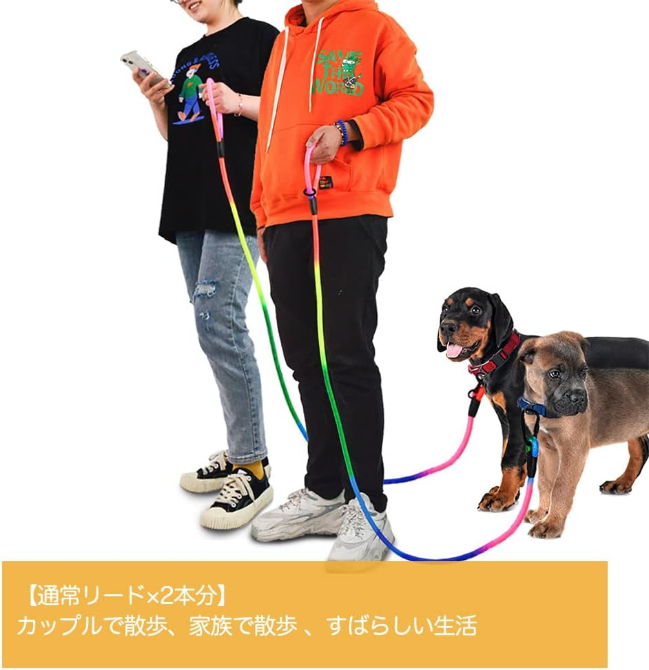 JOPOY Hands Free Dog Leash 9.8Ft Rope Crossbody Dog Leash Reflective for Large Medium Small Dogs Walking, Jogging and Running，Dog Training Leash (Blue, 9.8Ft) image number 2