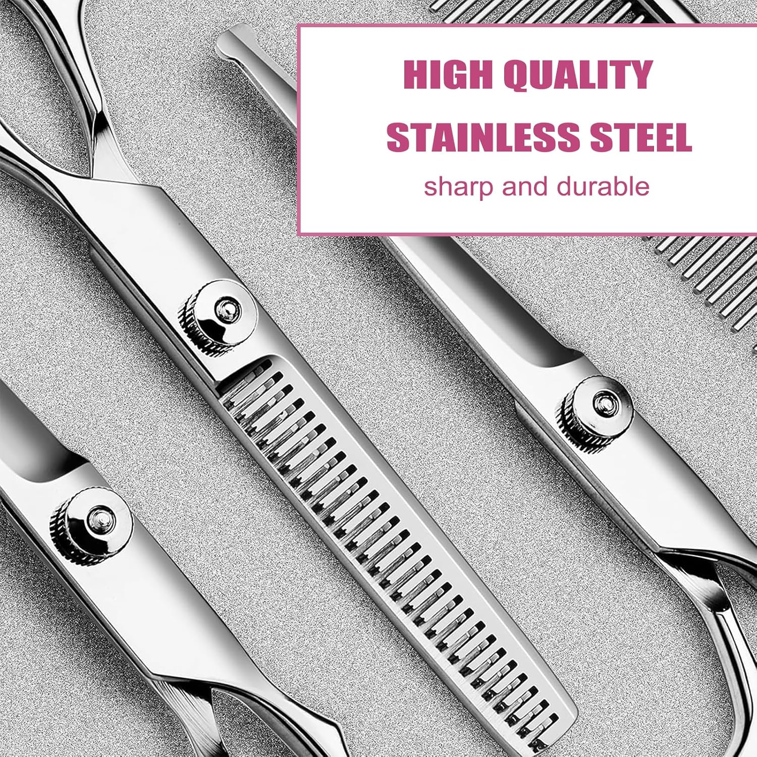 Professional 6 Inch Stainless Steel Pet Grooming Scissors for Dogs and Cats - Curved and Paw Scissors (B)