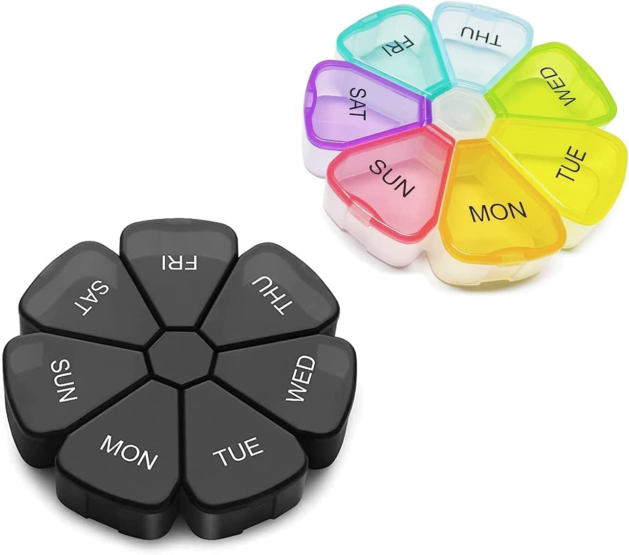 2 Pack Pill Organizer, Betterjonny 7 Day Portable Medicine Box Case with Large Compartments, to Hold Daily Medication, Vitamins Fish Oil, Supplements image number 4