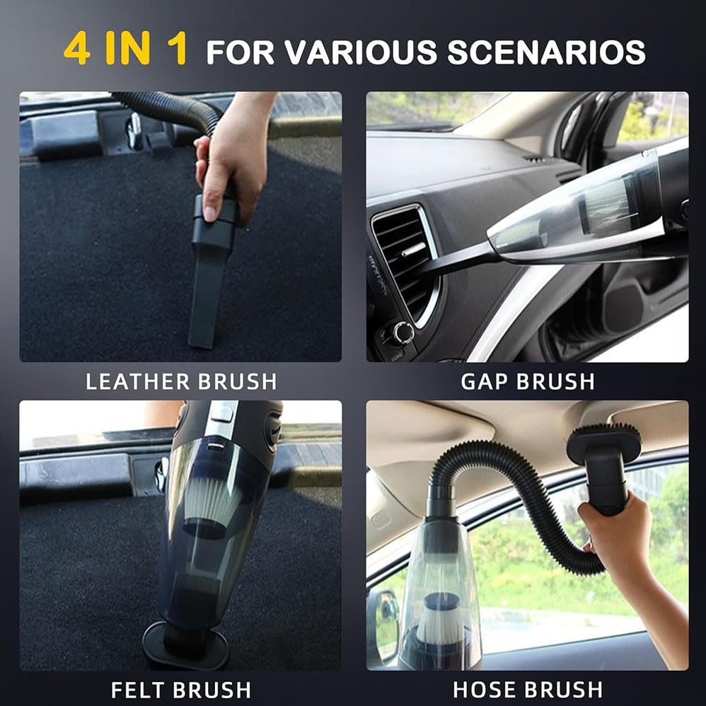 Cordless Car Vacuum Cleaner, 4500Pa Strong Suction Power, Suitable for Car, Pet Hair and Home Cleaning. （Black） image number 1
