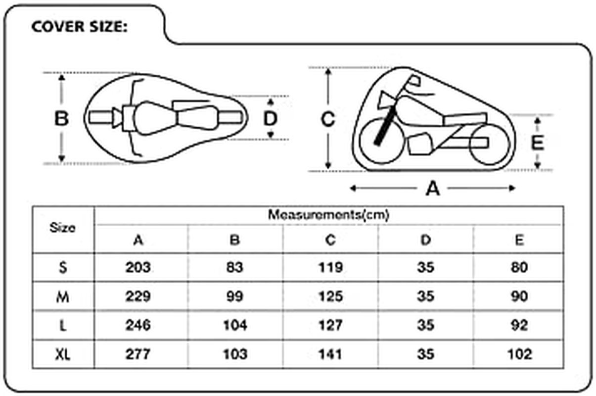 Oxford - Stormex Cover Outdoor Motorcycle Bike Protective Cover Sizes Small to XL and E-Bike
