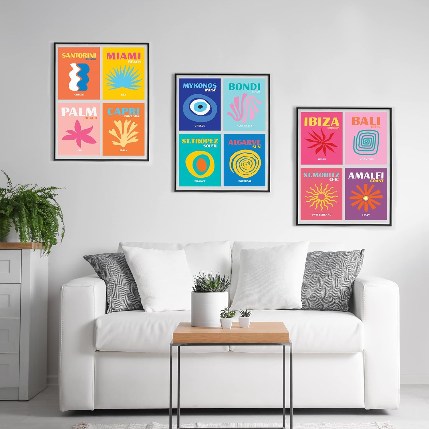 WOONKIT 12 Set Preppy Room Decor, Posters for Aesthetic, Trendy College Dorm Wall Cute Bedroom Office Living Home Art Prints, Travel Pictures, Collage Kit Coconut Teen Girl Kawaii Stuff (A - TRAVEL) image number 2