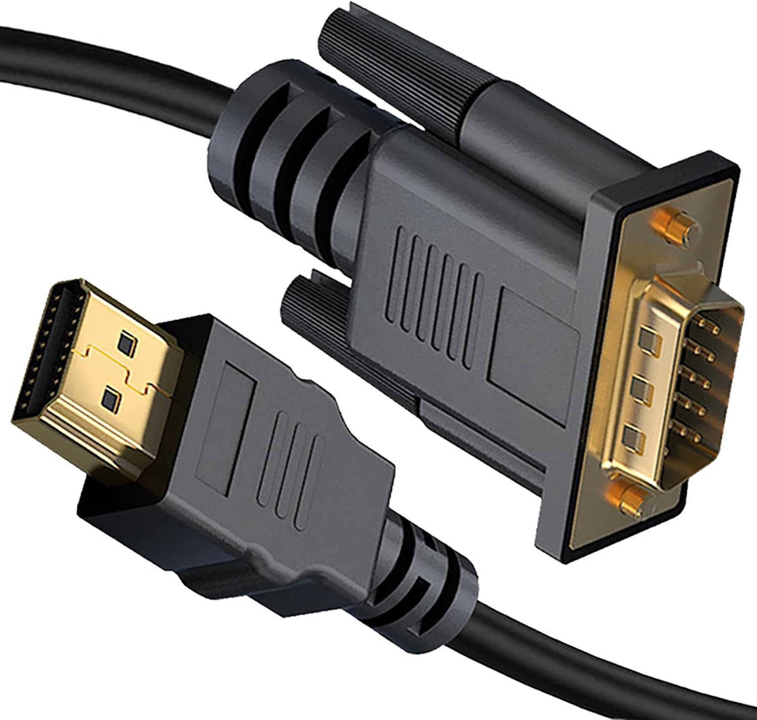 Tunghey HDMI to VGA Cable, Uni-Directional HDMI (Source) to VGA (Display) Cable (Male to Male) Compatible for Computer, Desktop, Laptop, PC, Monitor, Projector, HDTV, Rasp-Berry Pi, Ro-Ku, Xbox (10M) image number 6