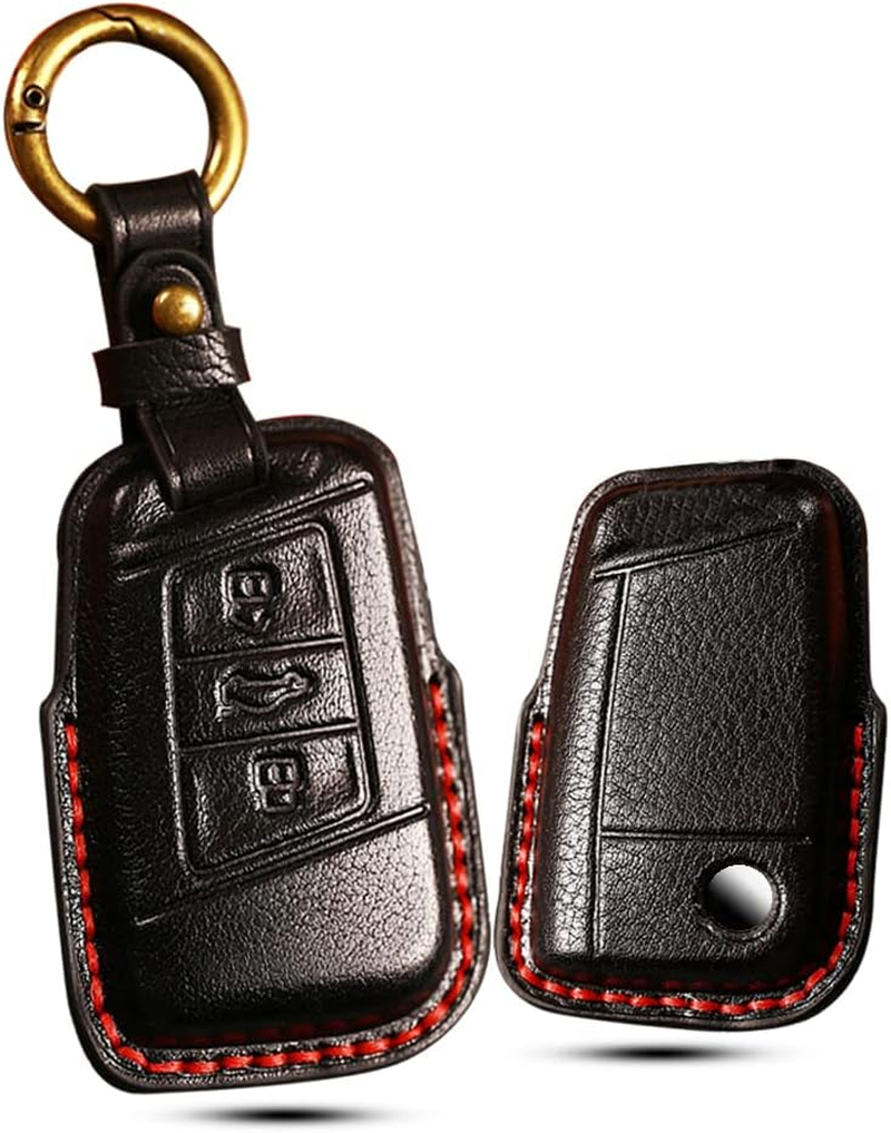 HIBEYO Key Case Cover for for Volkwagen VW Passat Alltrack B8 Golf Jetta Skoda Superb A7 Kodiaq Alltrack 3 Buttons Car Key