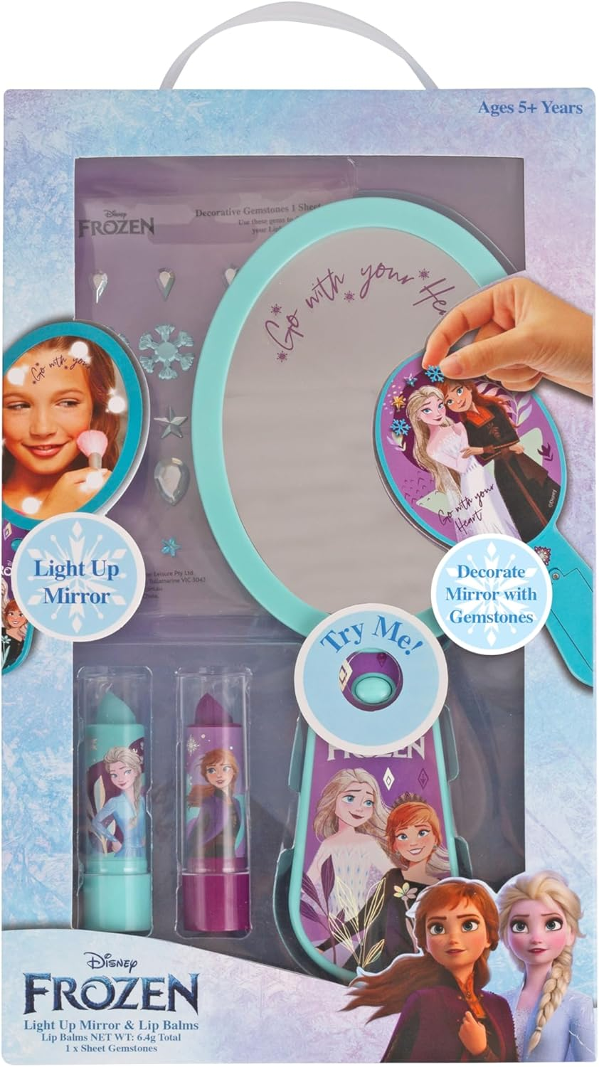 Frozen Light up Mirror with Lip Balm and Sheet Gemstones