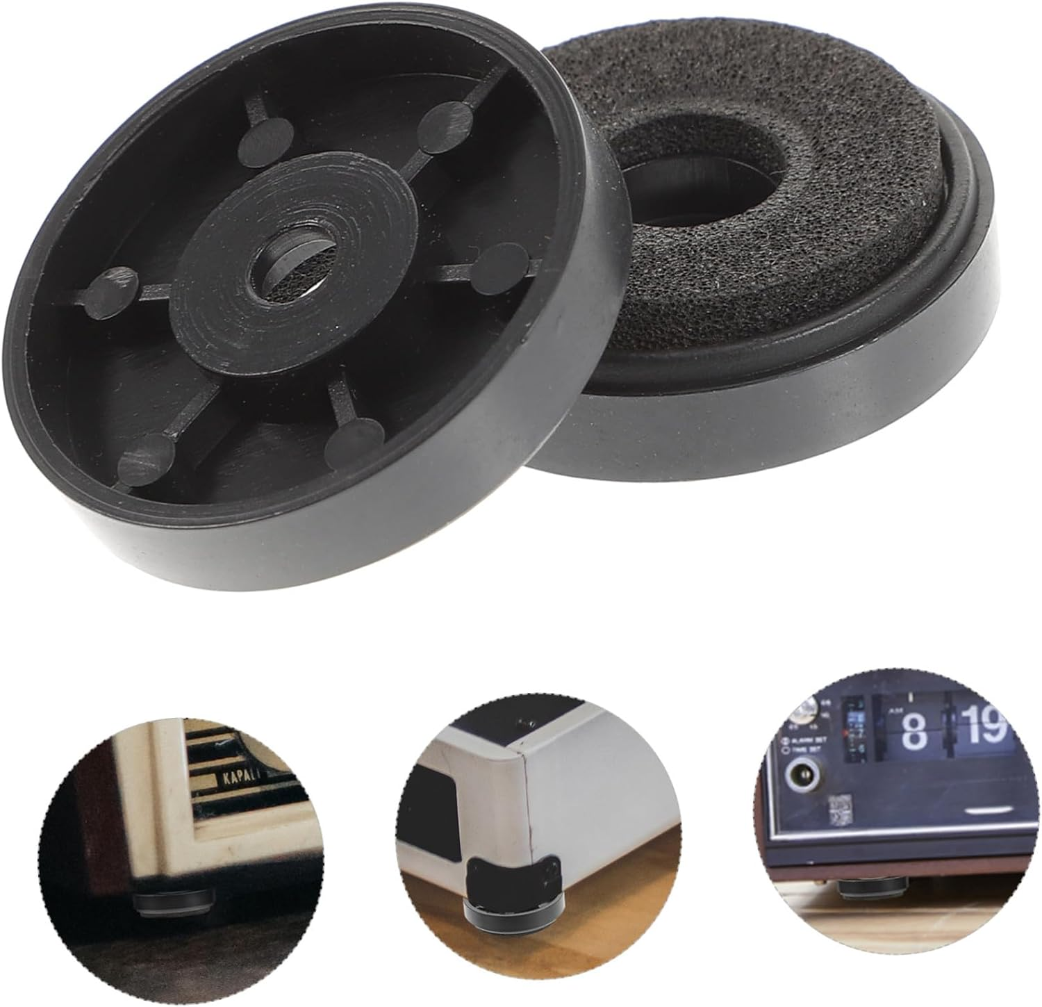SECFOU 10Pcs Speaker Isolation Pads and Vibration Absorber Feet for Amplifier Turntable Stand, 30X8Mm Foam Shockproof Pads for Hi-Fi Audio Equipment and Home Theater image number 4