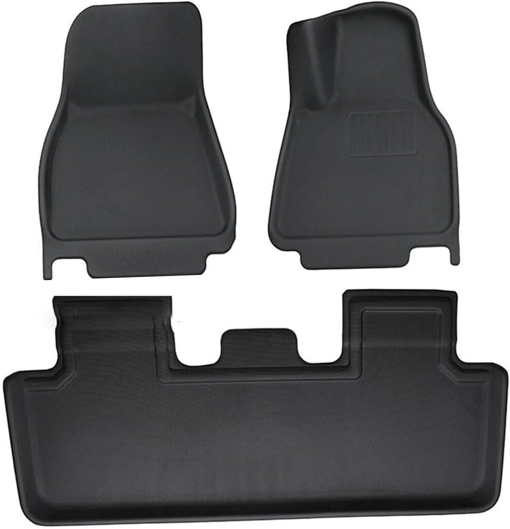 Ariv Hommey Tesla Model Y Floor Mats 2021-2024 Custom Fit All-Weather 3-Piece Set Car Foot Mats Eco-Friendly TPE Material Floor Liners Car Accessories (Not Fit 7Seat & Juniper) image number 6