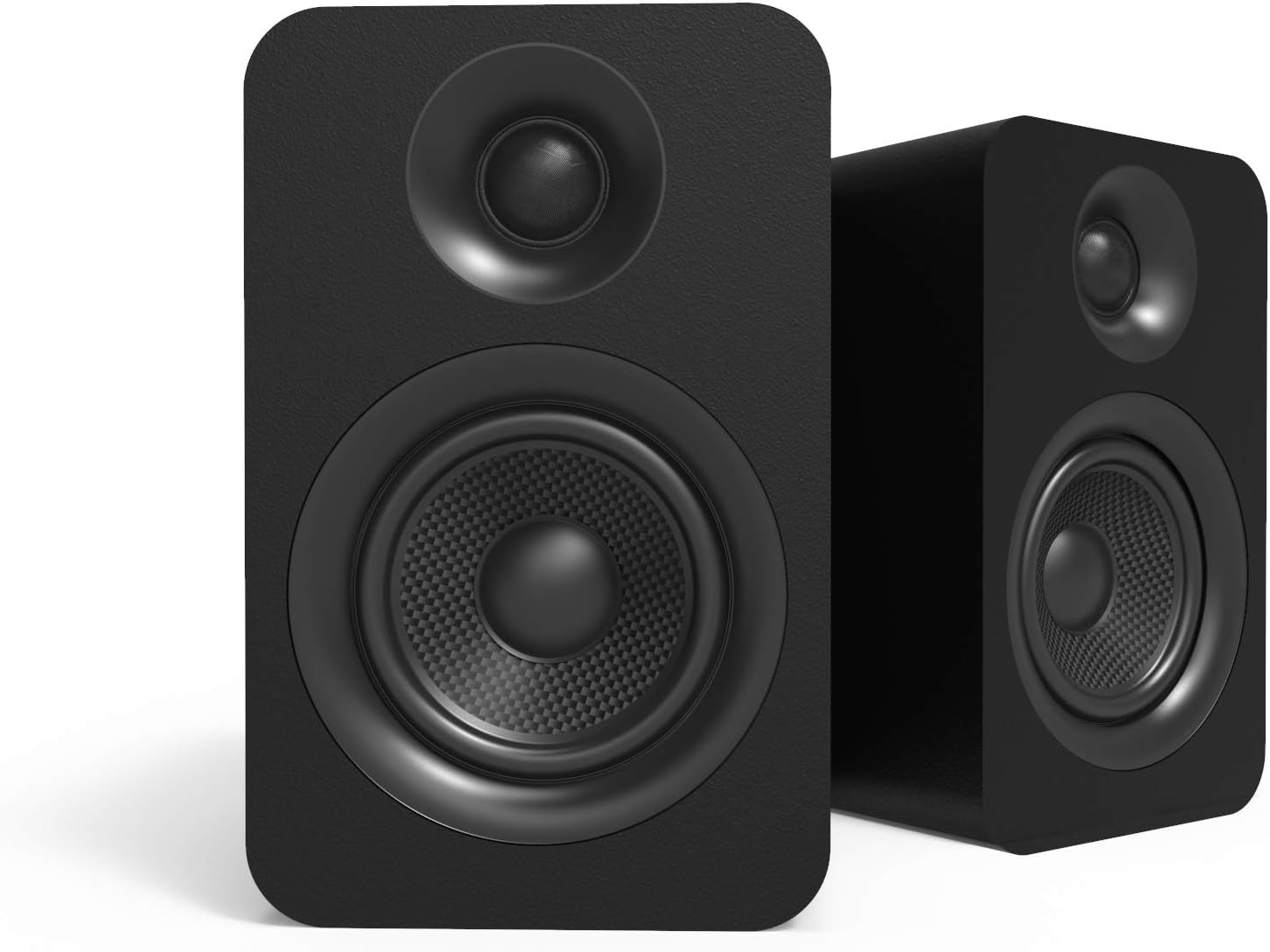 Kanto YU Passive 4" Speakers with 1" Silk Dome Tweeter and 4" Kevlar Woofer - Black, Pair