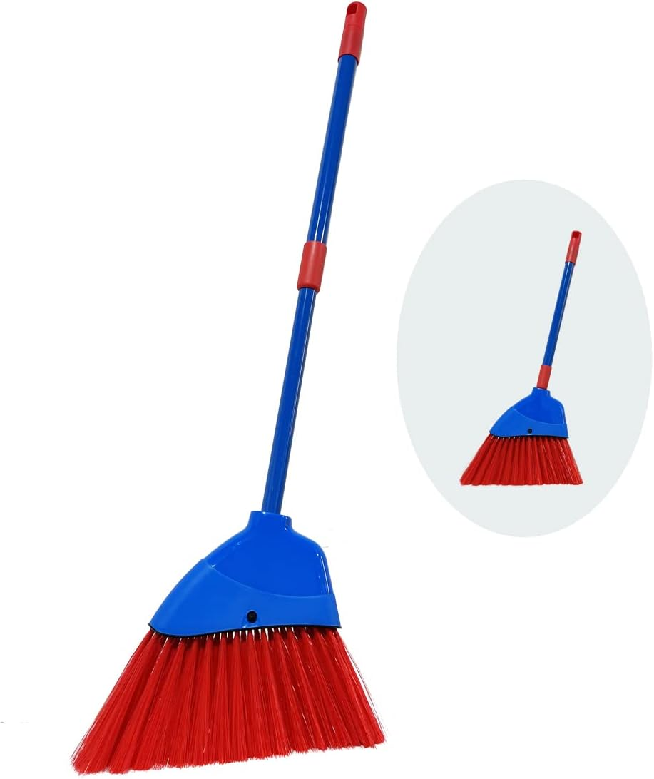 Bsmstone Small Broom-Indoor or Outdoor Portable Broom with Adjustable Handle, Cleaning Little Helper for Housekeeping,Office,Working Desk,Pet Nest image number 4