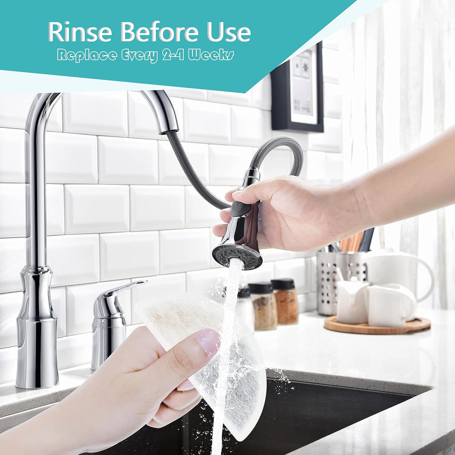 Tronssien Cat Water Fountain Replacement Filter, Pet Fountain Filter 3 Triple Filtration System Replacement Filter, 8 Carbon Filters Pack image number 1