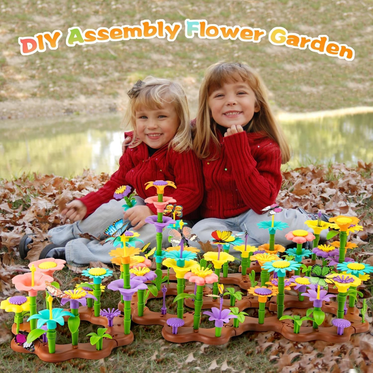 Flower Garden Building Toys for Girls Age 3 4 5 6 7 Year Old, STEM Gardening Pretend Toys for Kids, DIY Building Blocks Stacking Game for Toddlers Play Set, Educational Activity for Preschool (274Pcs) image number 3