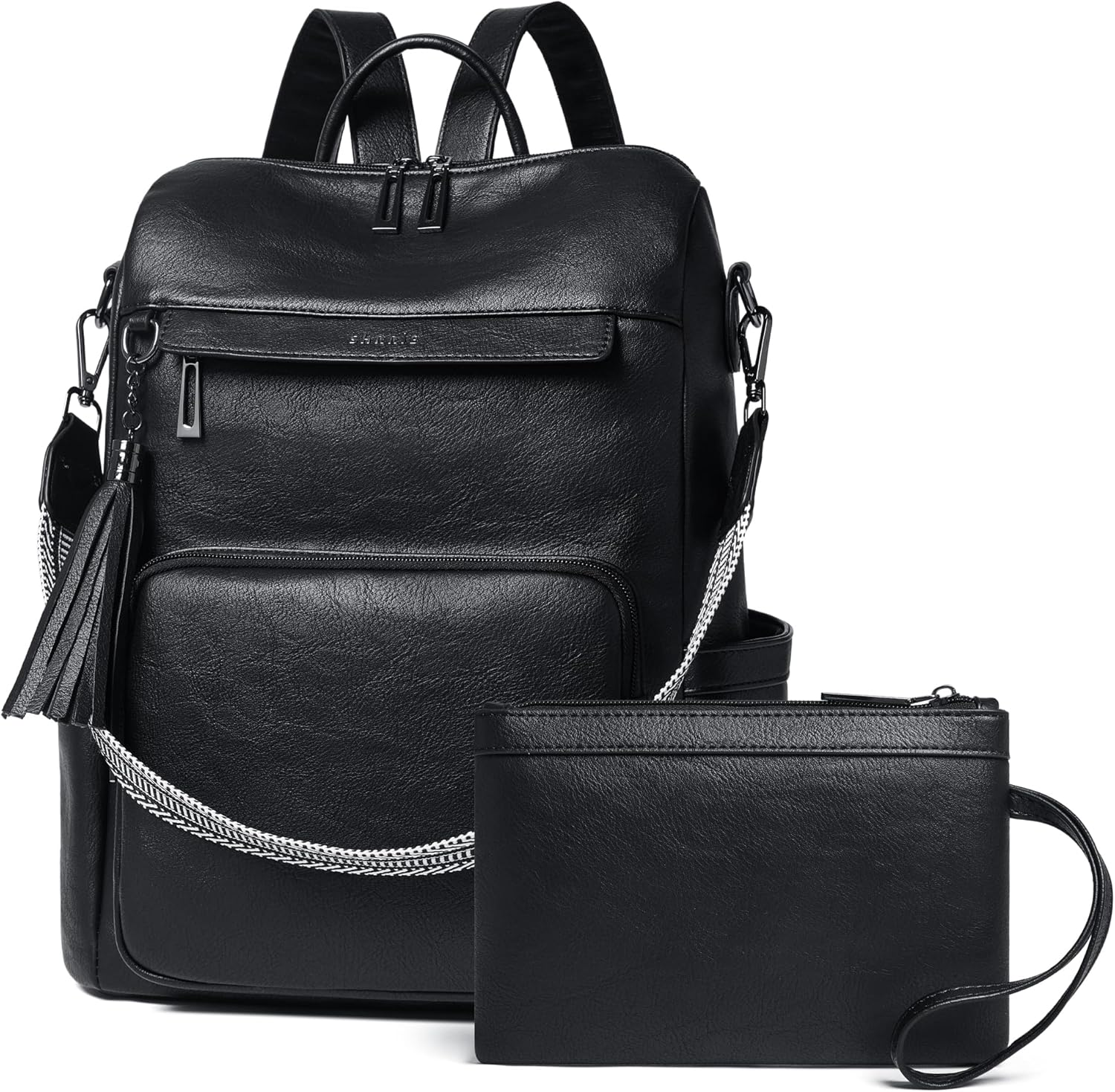 Shrrie Vegan Leather Backpack for Women Backpack Purse 15.6 Inch Womens Laptop Backpack for College Travel Work