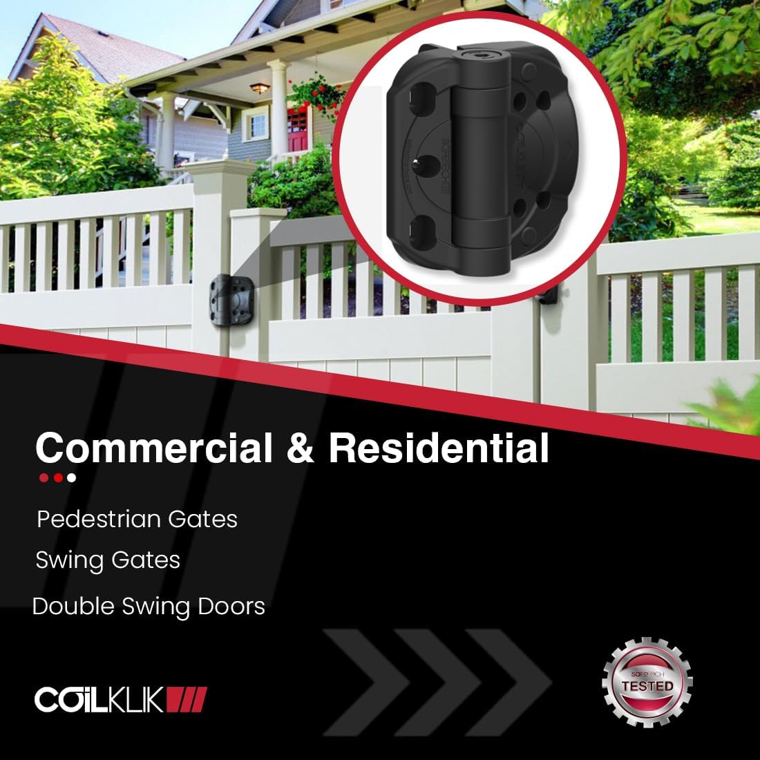 Romak SHC-135 H/D Self Aligning Durable Adjustable Tension Hinge, Black image number 2