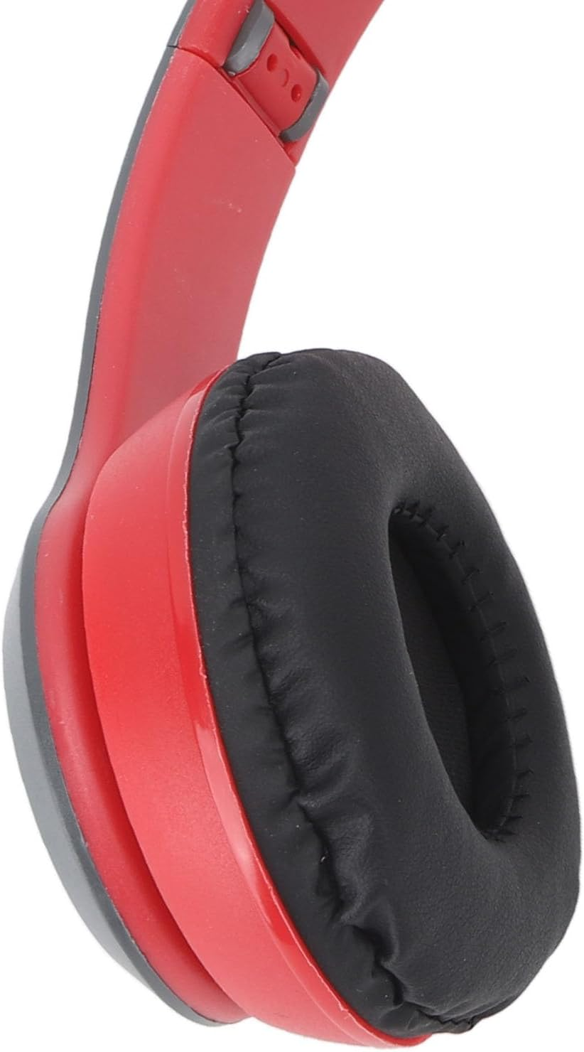 Tbest P47 BT Bluetooth Headphones, Wireless Bluetooth Headphones, Noise Cancelling, Foldable Wireless Headset for Sports Music Lovers, for Men and Women (Red)
