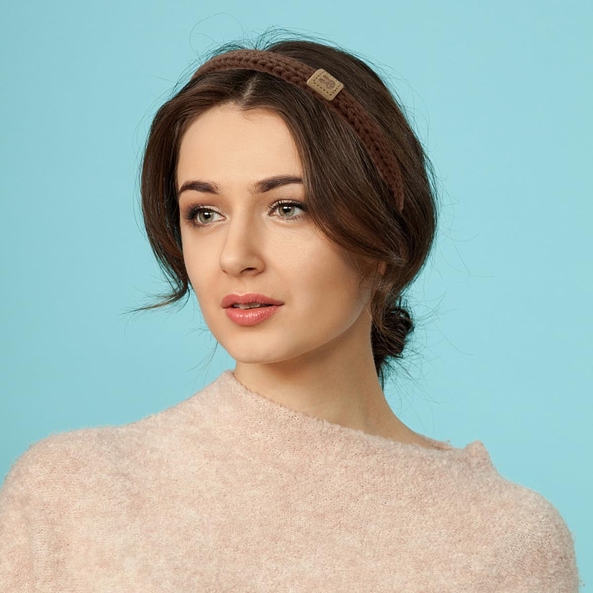 4 PCS Rabbit Braided Headband, Cloth Fabric Braid Headband, Fashion Elastic Wide Hair Band Vintage Hair Hoop Hair Accessories for Women Girls image number 1