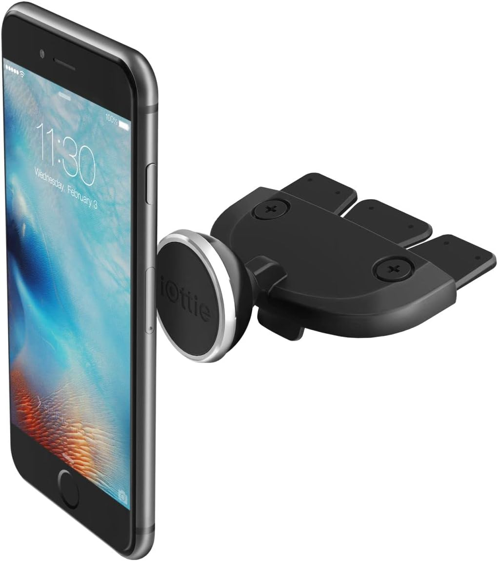 Iottie HLCRIO152RT Itap Magnetic CD Slot Premium Car Mount Holder for Iphone X 8/8S 7 7 plus 6S plus 6S 6 SE Samsung Galaxy S9 plus S9 plus S8 Edge S7 S6 Note 8 5 Black image number 3