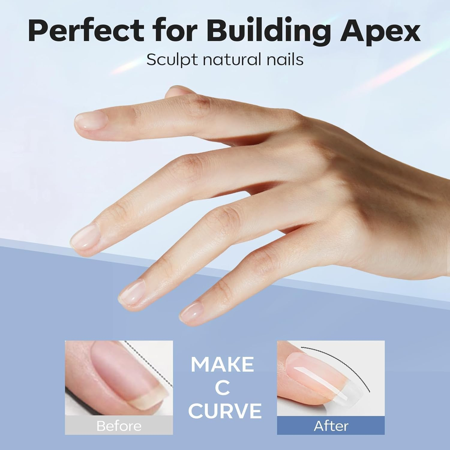 Modelones Builder Nail Gel with Nail Dehydrator and Primer - 3Pcs Clear Gel Builder Acid Free Nail Prep Dehydrate & Bond Primer for Nail Thickening Apex Building Nail Extension, LED Nail Lamp Cured image number 4