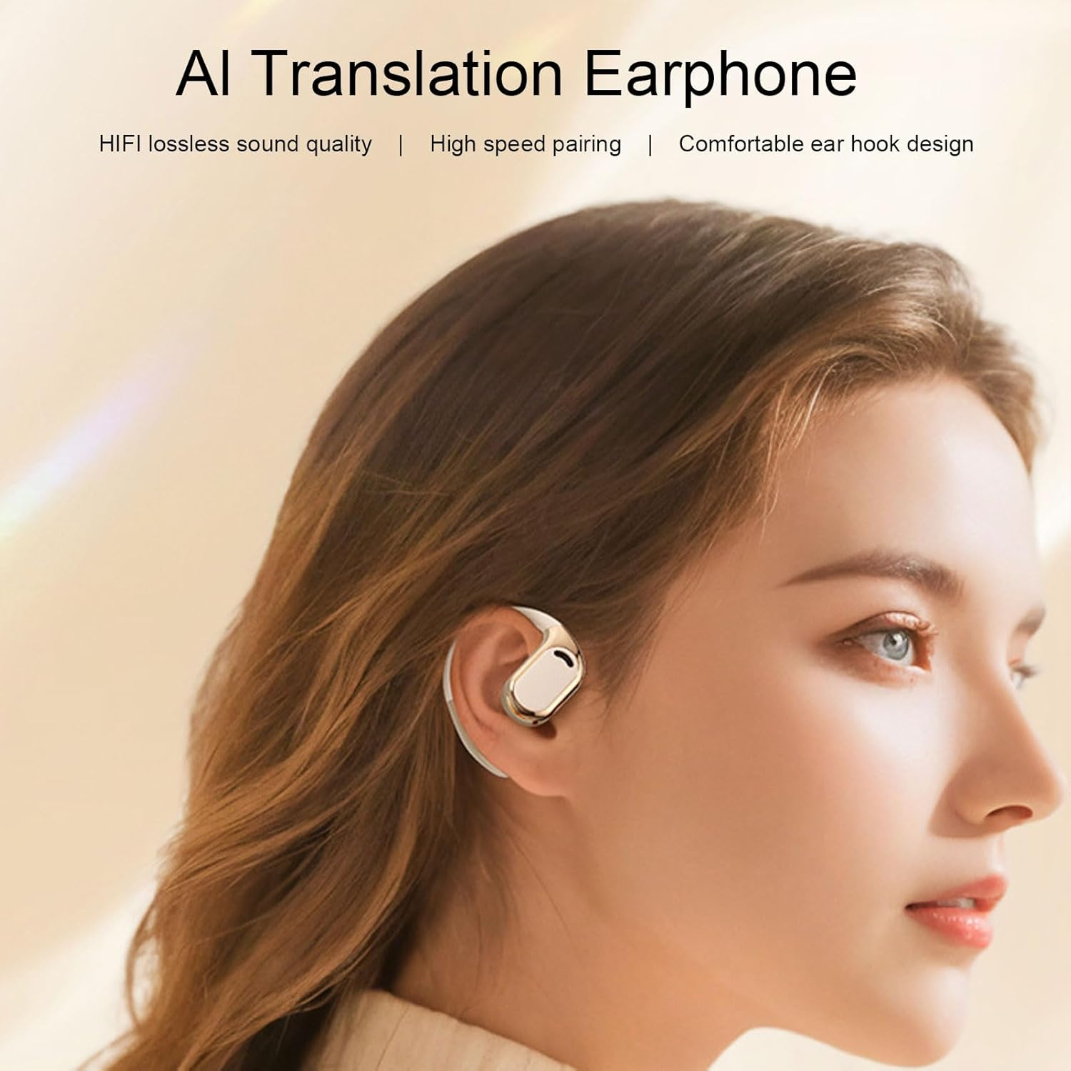 Jiawu Real-Time Translation Earbuds, Comfortable Design, Voice Translator Earbuds, Multifunctional Operation for Business and Travel image number 6