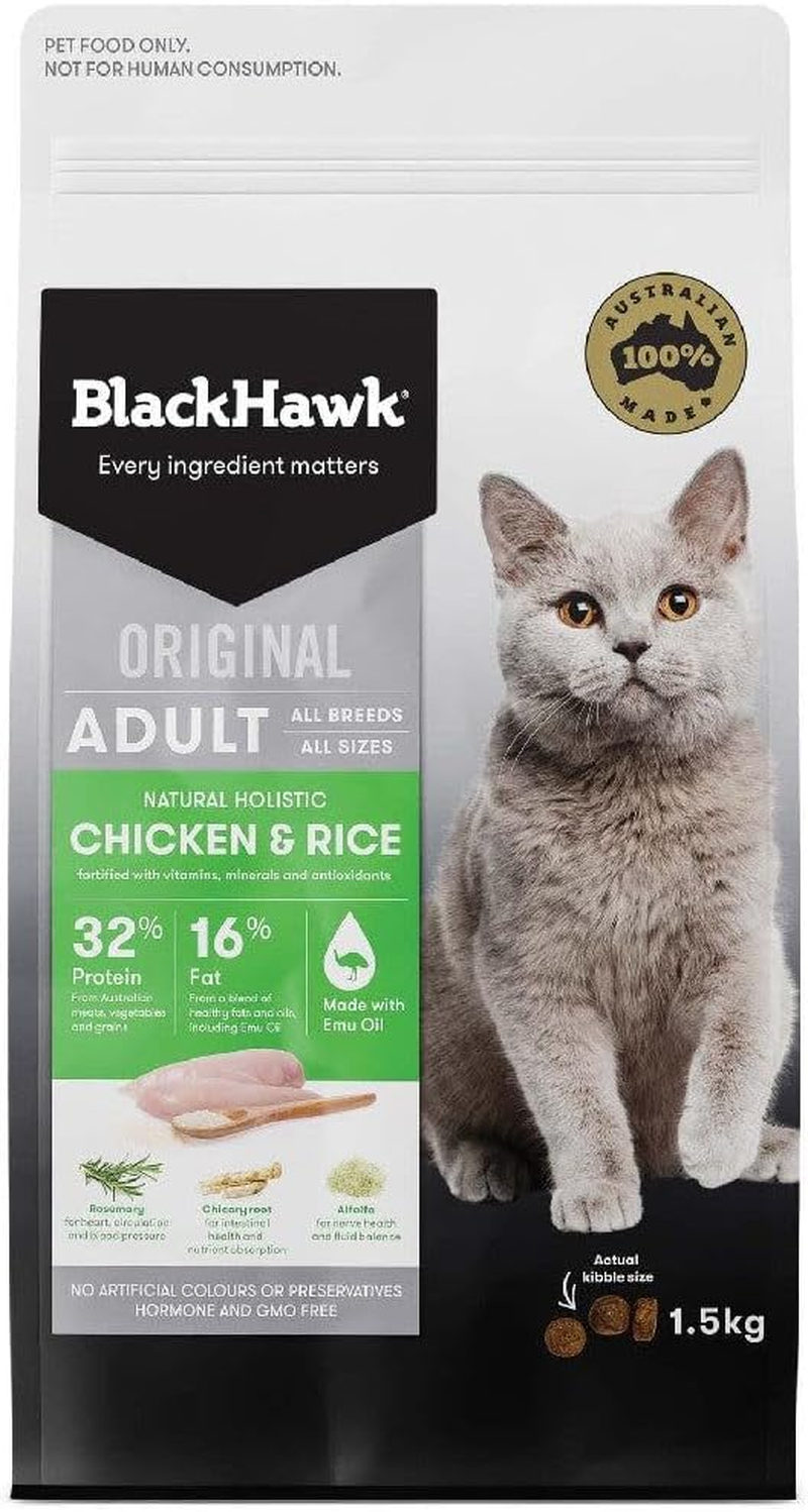 Black Hawk - Dry Cat Food, Chicken, Adult and Senior, 8Kg image number 1