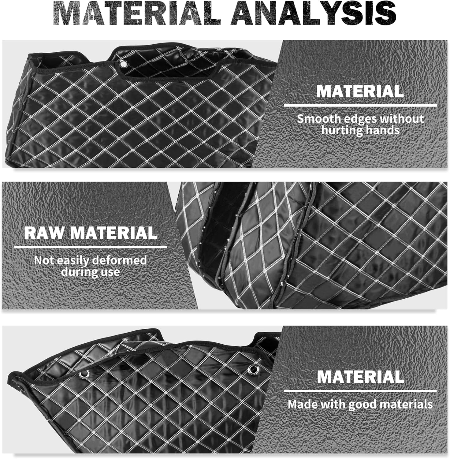 HDBUBALUS Saddlebag Liners Carpet Insert Fits for 2024-Later Road Glide Street Glide 2023 Street Glide CVO Road Glide CVO (White Stitching) image number 6