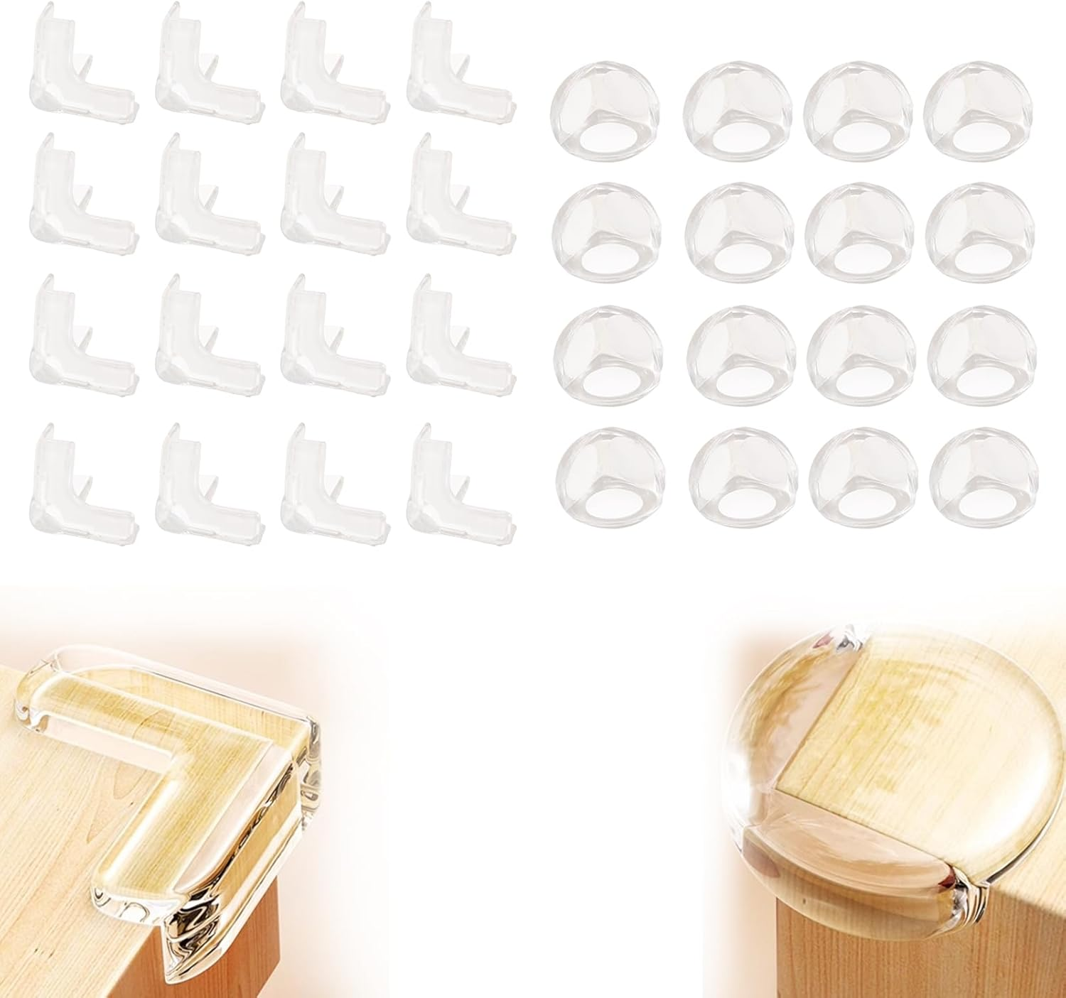 32-Pack Baby Corner Protectors for Safety, Clear Table and Furniture Edge Protector Guards for Baby Proofing image number 2