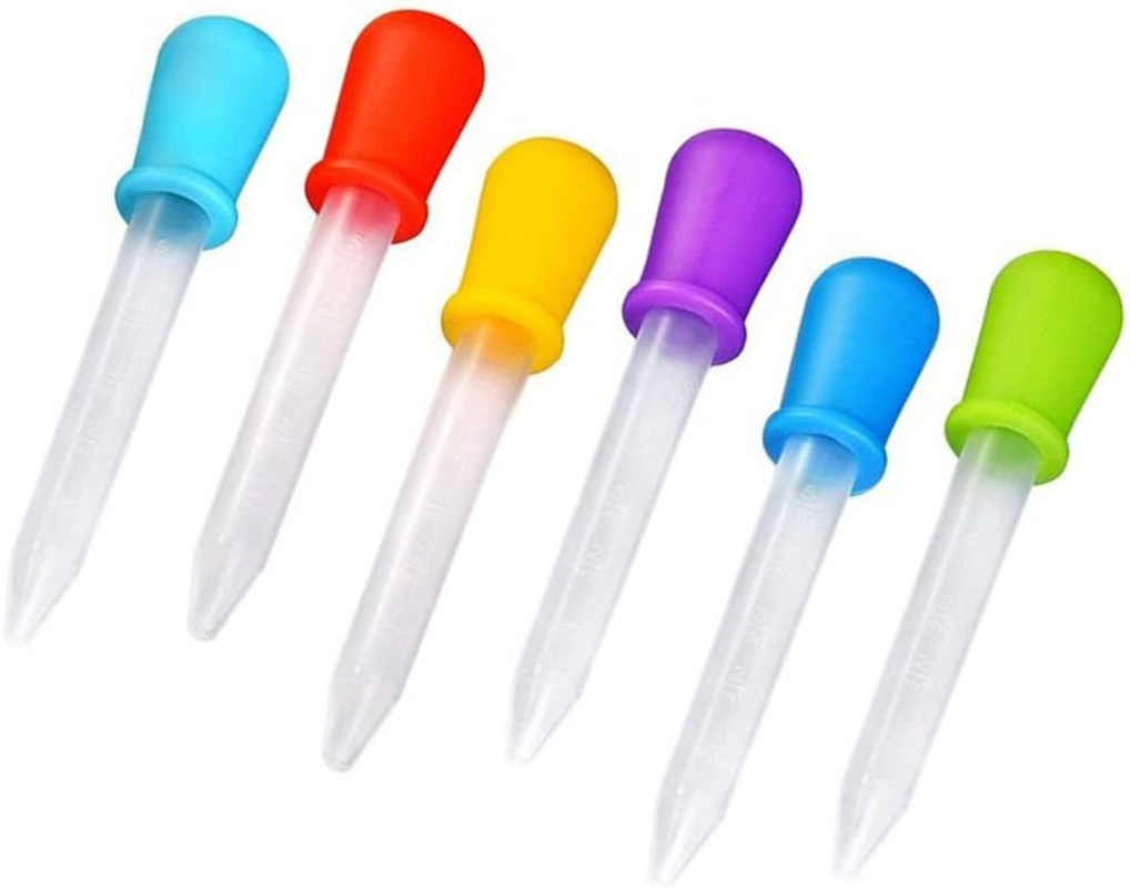 Color Random Toddlers Dropper Washable Reusable Portable Infant Droppers Detachable Pipette Outdoor Travelling, 6PCS & Color Random image number 4