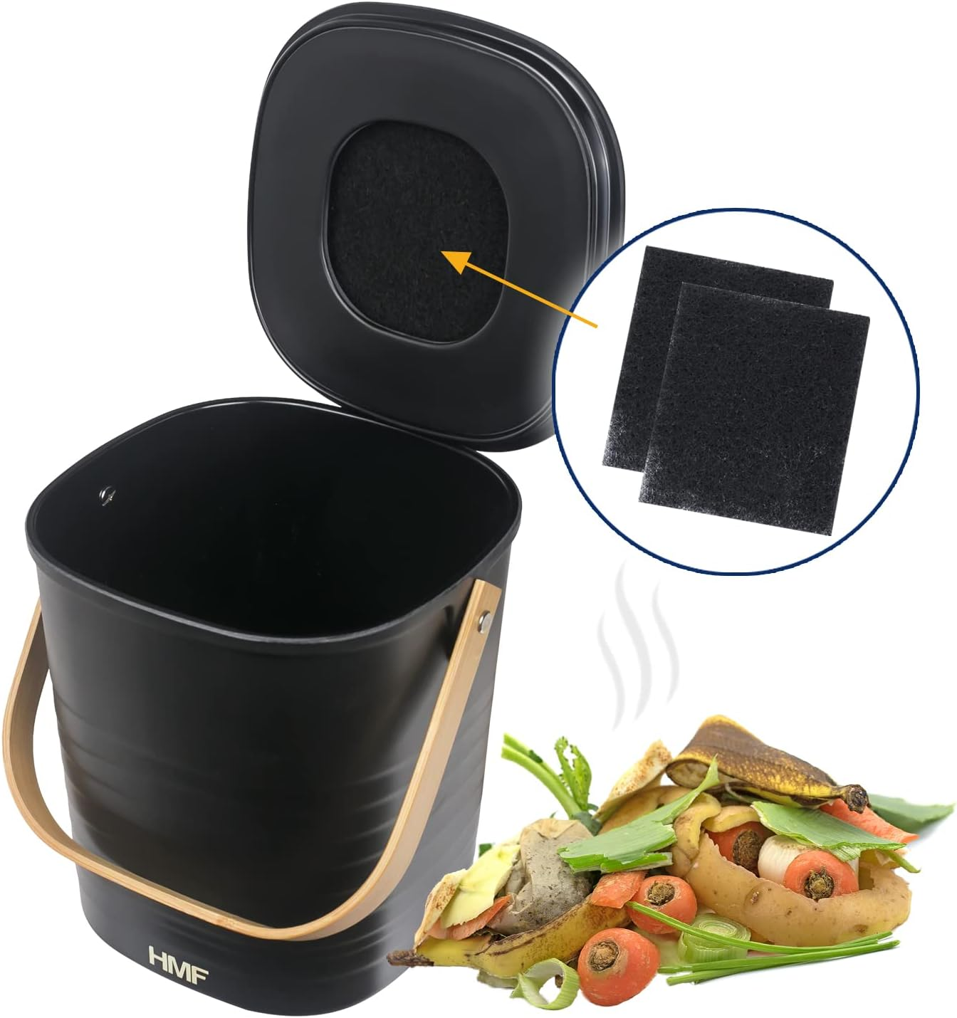 HMF 3789 Activated Carbon Filter for Compost Bin and Cat Litter Tray | Pack of 10 | 125 Mm image number 3