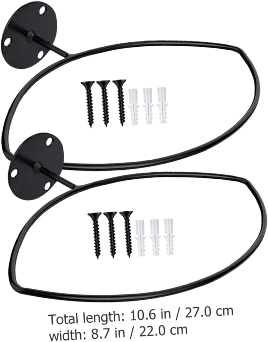 OHPHCALL 2Pcs Rugby Wall Mount Ball Storage Rack Sports Ball Storage Ball Rack Football Holder Rack Sports Ball Mount Ball Mount Ball Rack Iron Wall-Mounted Golf image number 6